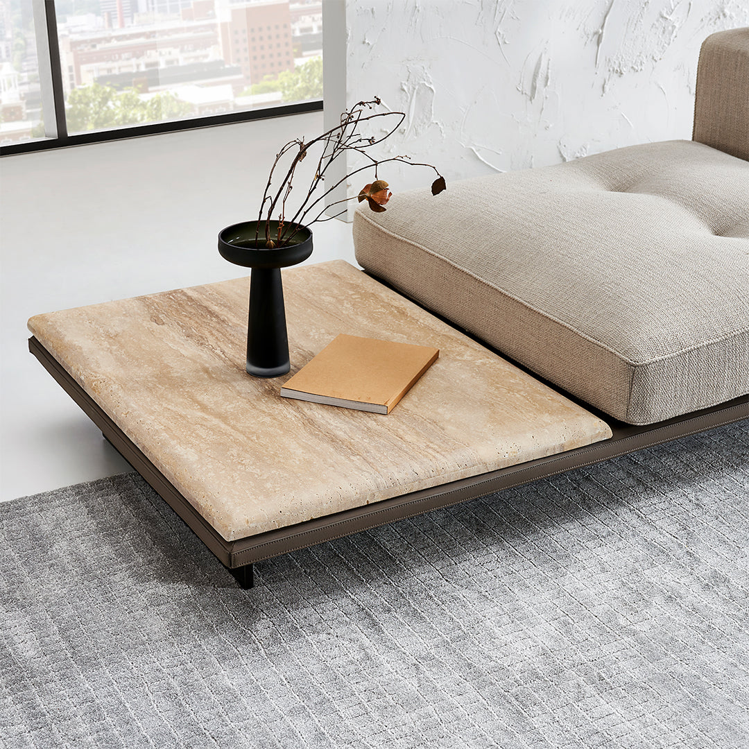 Avenor Modular Pouf With Side Table C-SF091 - Side Tables - ebarza Furniture UAE | Shop Modern Furniture in Abu Dhabi & Dubai - مفروشات ايبازرا في الامارات | تسوق اثاث عصري وديكورات مميزة في دبي وابوظبي