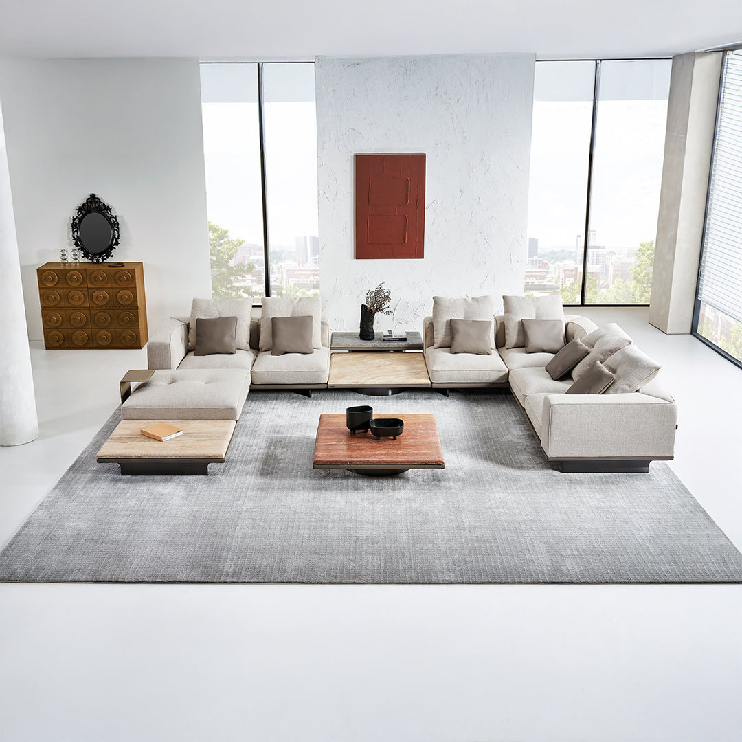 Avenor Modular Pouf With Side Table C-SF091 - Side Tables - ebarza Furniture UAE | Shop Modern Furniture in Abu Dhabi & Dubai - مفروشات ايبازرا في الامارات | تسوق اثاث عصري وديكورات مميزة في دبي وابوظبي