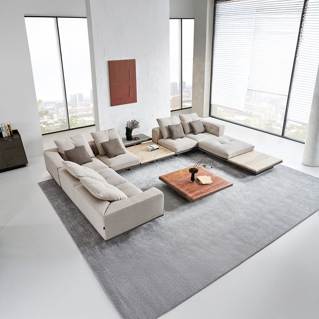 Avenor Modular Pouf With Side Table C-SF091 - Side Tables - ebarza Furniture UAE | Shop Modern Furniture in Abu Dhabi & Dubai - مفروشات ايبازرا في الامارات | تسوق اثاث عصري وديكورات مميزة في دبي وابوظبي