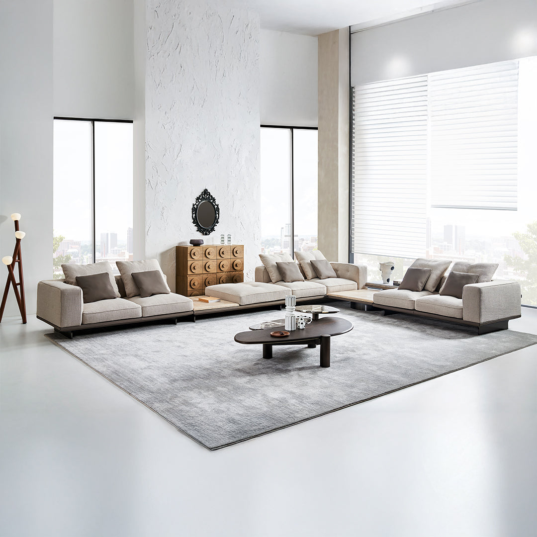 Avenor Modular Pouf With Side Table C-SF091 - Side Tables - ebarza Furniture UAE | Shop Modern Furniture in Abu Dhabi & Dubai - مفروشات ايبازرا في الامارات | تسوق اثاث عصري وديكورات مميزة في دبي وابوظبي