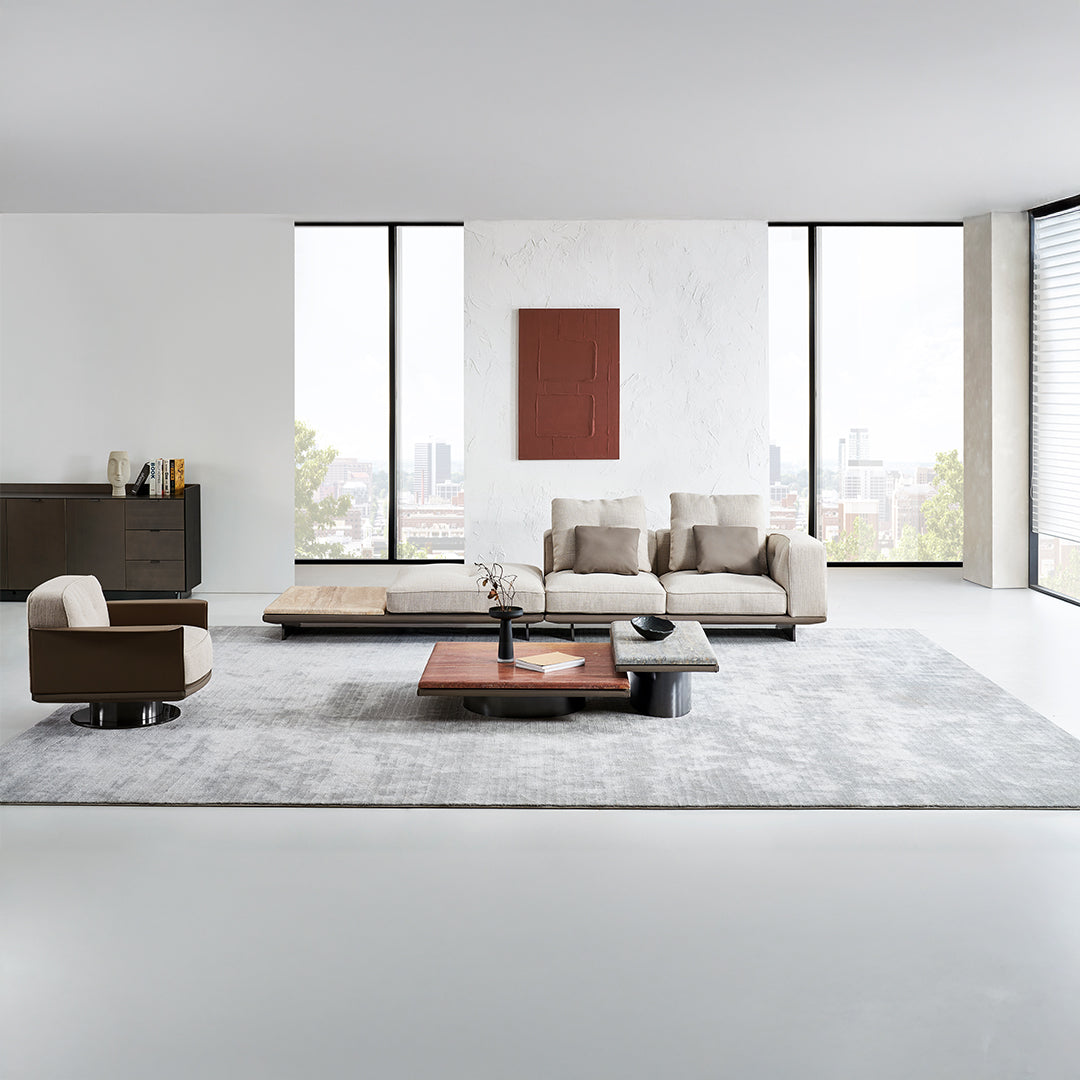 Avenor Red Travertine Coffee Table A-SF091- Red - Coffee Tables - ebarza Furniture UAE | Shop Modern Furniture in Abu Dhabi & Dubai - مفروشات ايبازرا في الامارات | تسوق اثاث عصري وديكورات مميزة في دبي وابوظبي