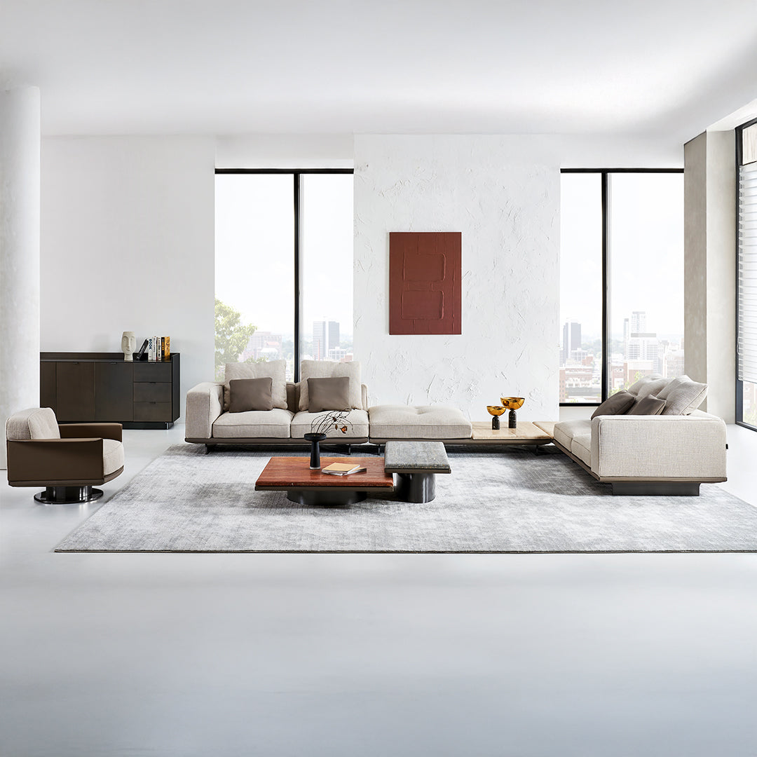 Avenor Modular Pouf With Side Table C-SF091 - Side Tables - ebarza Furniture UAE | Shop Modern Furniture in Abu Dhabi & Dubai - مفروشات ايبازرا في الامارات | تسوق اثاث عصري وديكورات مميزة في دبي وابوظبي