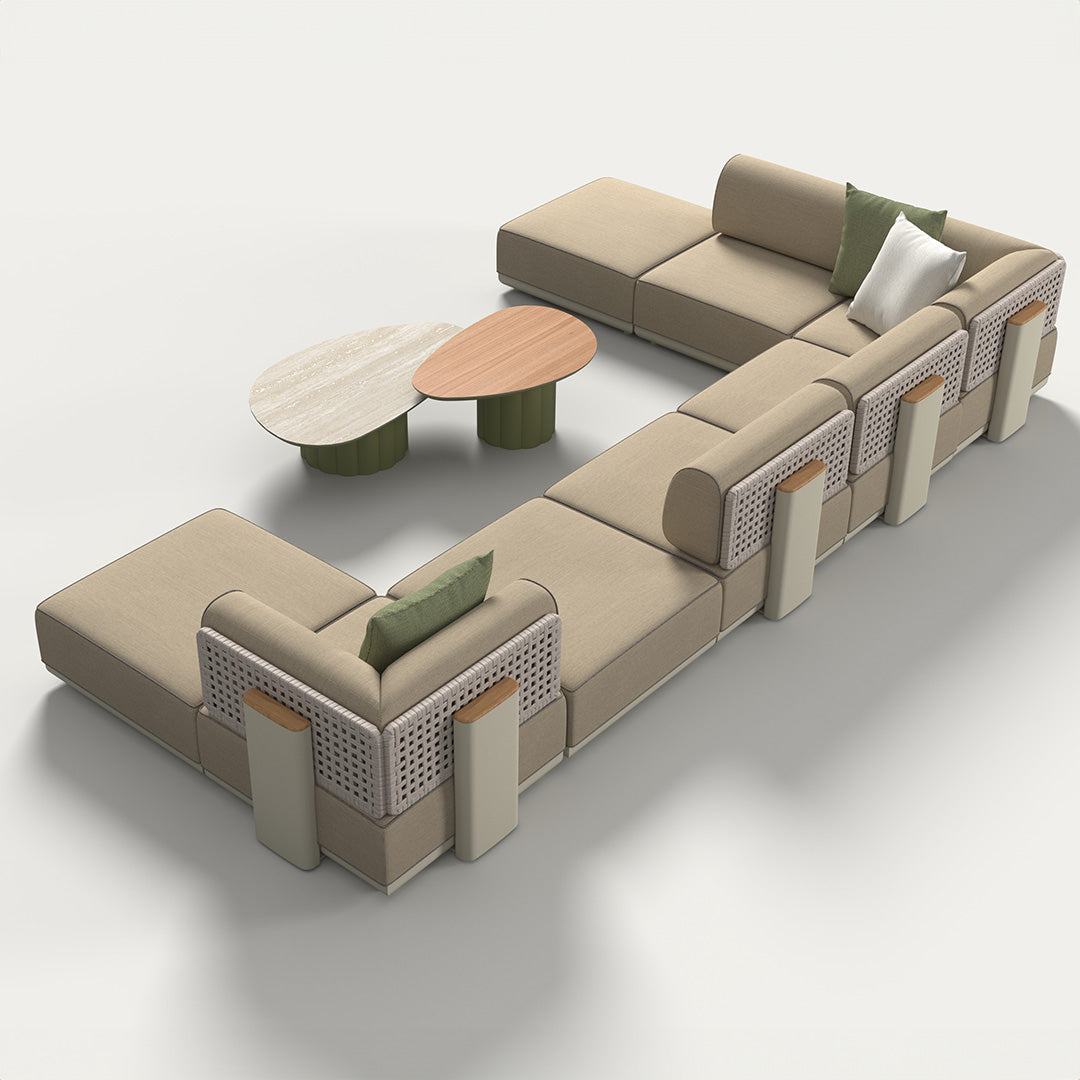 Customized For (D67932) - Block Outdoor Corner Unit With Strap Back - KC8609N13ROP - Sofas - ebarza Furniture UAE | Shop Modern Furniture in Abu Dhabi & Dubai - مفروشات ايبازرا في الامارات | تسوق اثاث عصري وديكورات مميزة في دبي وابوظبي