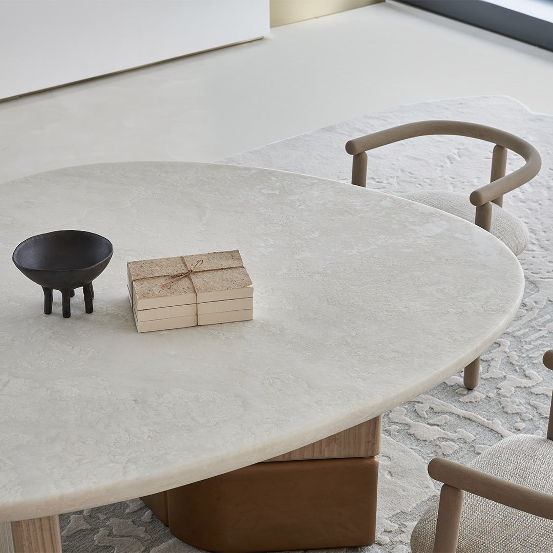 Grandeur Marble/Veneer Dining Table 180cm BMCJ-CT6073 - Dining Tables - ebarza Furniture UAE | Shop Modern Furniture in Abu Dhabi & Dubai - مفروشات ايبازرا في الامارات | تسوق اثاث عصري وديكورات مميزة في دبي وابوظبي