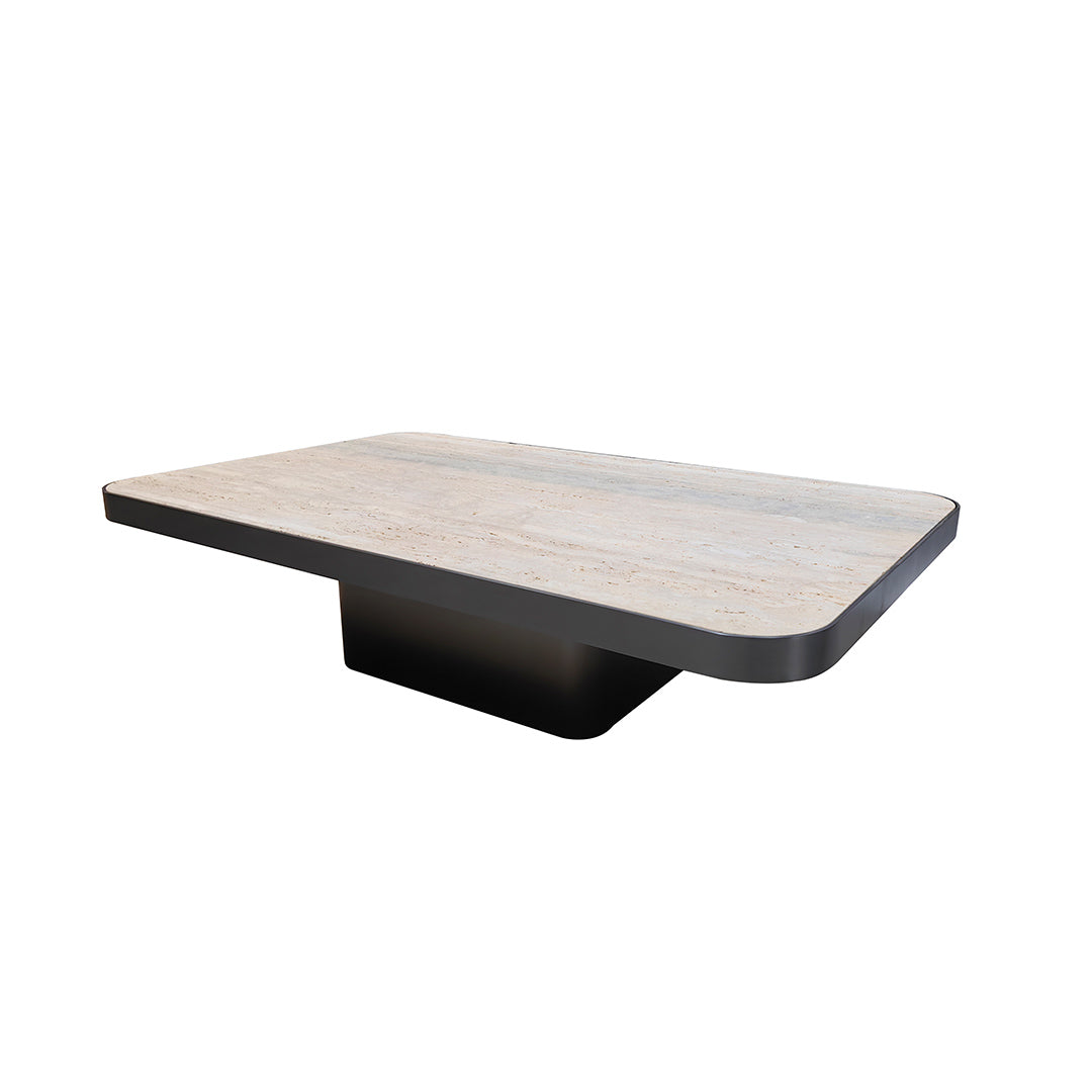 Babylon Set Of 3 Sliver Travertine Center Table - 321CT1S/321CT2S/321CT3S - Coffee Table - ebarza Furniture UAE | Shop Modern Furniture in Abu Dhabi & Dubai - مفروشات ايبازرا في الامارات | تسوق اثاث عصري وديكورات مميزة في دبي وابوظبي