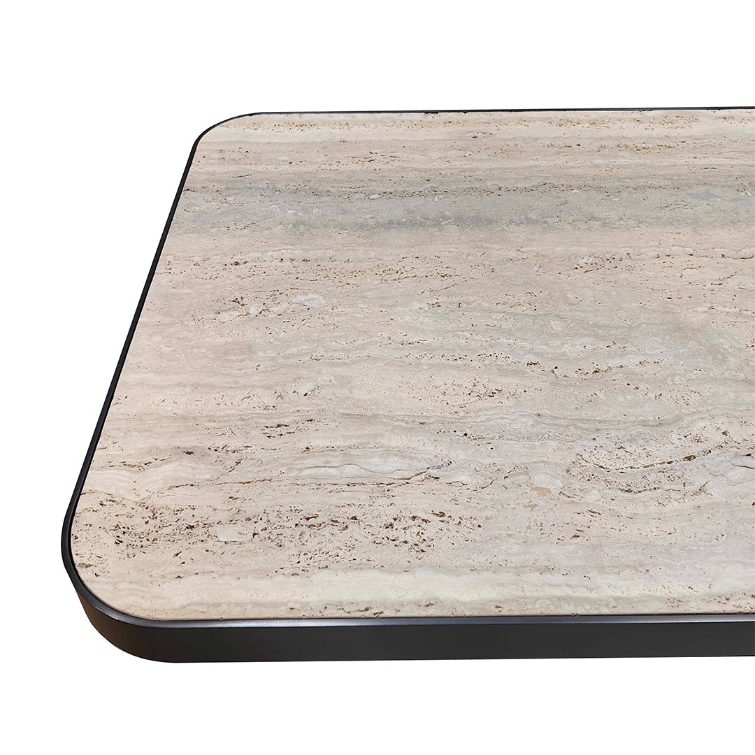 Babylon Set Of 3 Sliver Travertine Center Table - 321CT1S/321CT2S/321CT3S - Coffee Table - ebarza Furniture UAE | Shop Modern Furniture in Abu Dhabi & Dubai - مفروشات ايبازرا في الامارات | تسوق اثاث عصري وديكورات مميزة في دبي وابوظبي