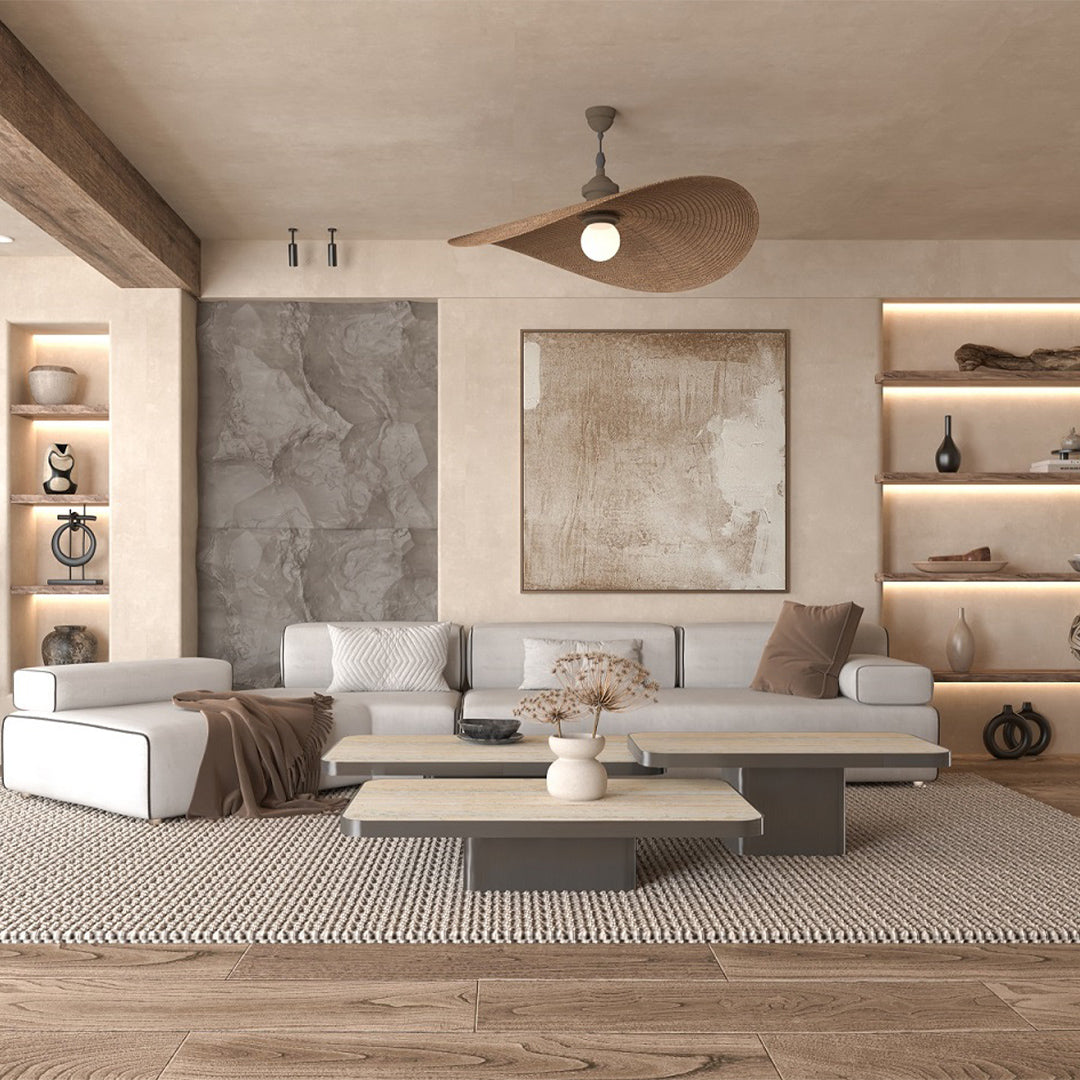 Babylon Set Of 3 Sliver Travertine Center Table - 321CT1S/321CT2S/321CT3S - Coffee Table - ebarza Furniture UAE | Shop Modern Furniture in Abu Dhabi & Dubai - مفروشات ايبازرا في الامارات | تسوق اثاث عصري وديكورات مميزة في دبي وابوظبي