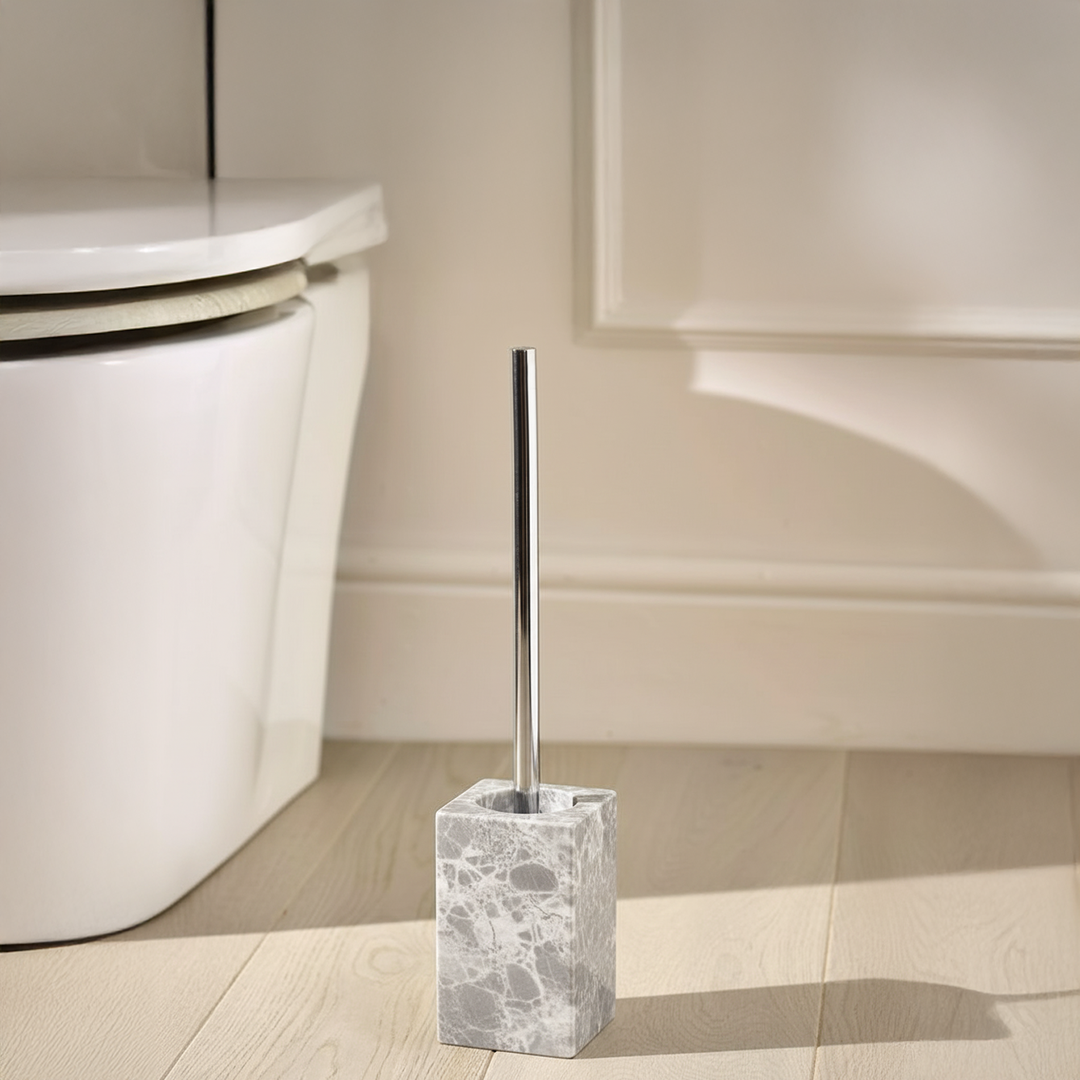 Bawang Flower Marble Square Toilet Brush SBK892-7 - Bathroom Accessories - ebarza Furniture UAE | Shop Modern Furniture in Abu Dhabi & Dubai - مفروشات ايبازرا في الامارات | تسوق اثاث عصري وديكورات مميزة في دبي وابوظبي