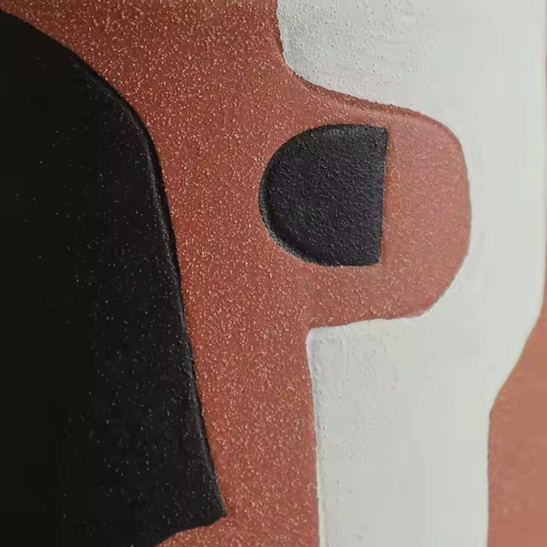 Black And White Painted Red Hand-Painted Ceramic Vase-A FD-D25054A - Vases - ebarza Furniture UAE | Shop Modern Furniture in Abu Dhabi & Dubai - مفروشات ايبازرا في الامارات | تسوق اثاث عصري وديكورات مميزة في دبي وابوظبي