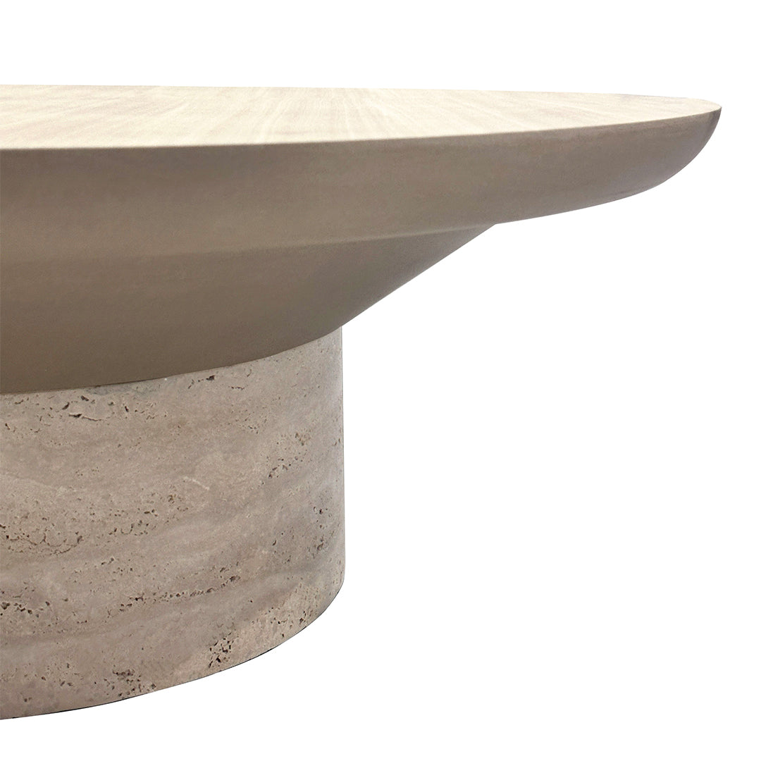 Bordeaux Travertine Coffee Table - EB02CT - Coffee tables - ebarza Furniture UAE | Shop Modern Furniture in Abu Dhabi & Dubai - مفروشات ايبازرا في الامارات | تسوق اثاث عصري وديكورات مميزة في دبي وابوظبي