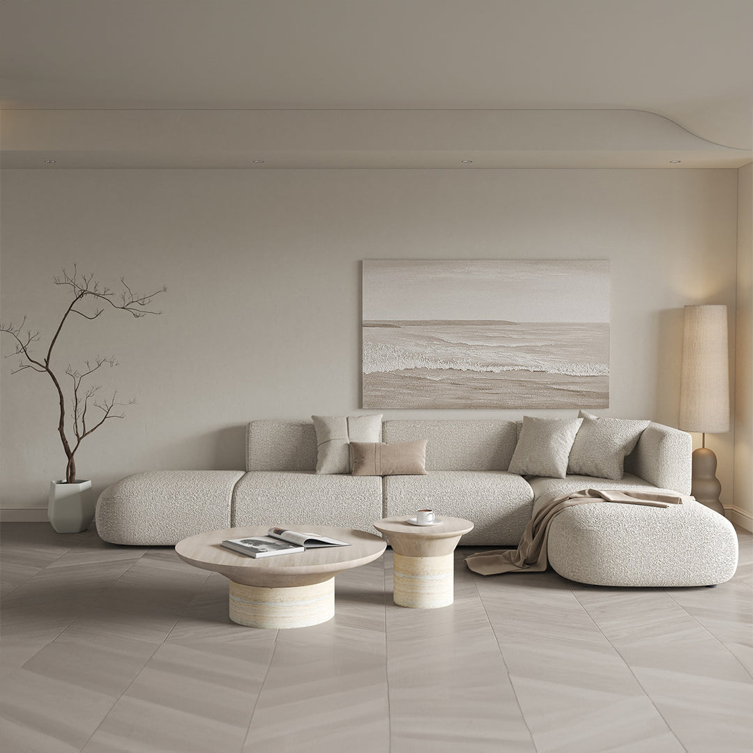 Pre-order 90 Days Delivery Bordeaux Travertine Side Table - EB02ST - Side Tables - ebarza Furniture UAE | Shop Modern Furniture in Abu Dhabi & Dubai - مفروشات ايبازرا في الامارات | تسوق اثاث عصري وديكورات مميزة في دبي وابوظبي