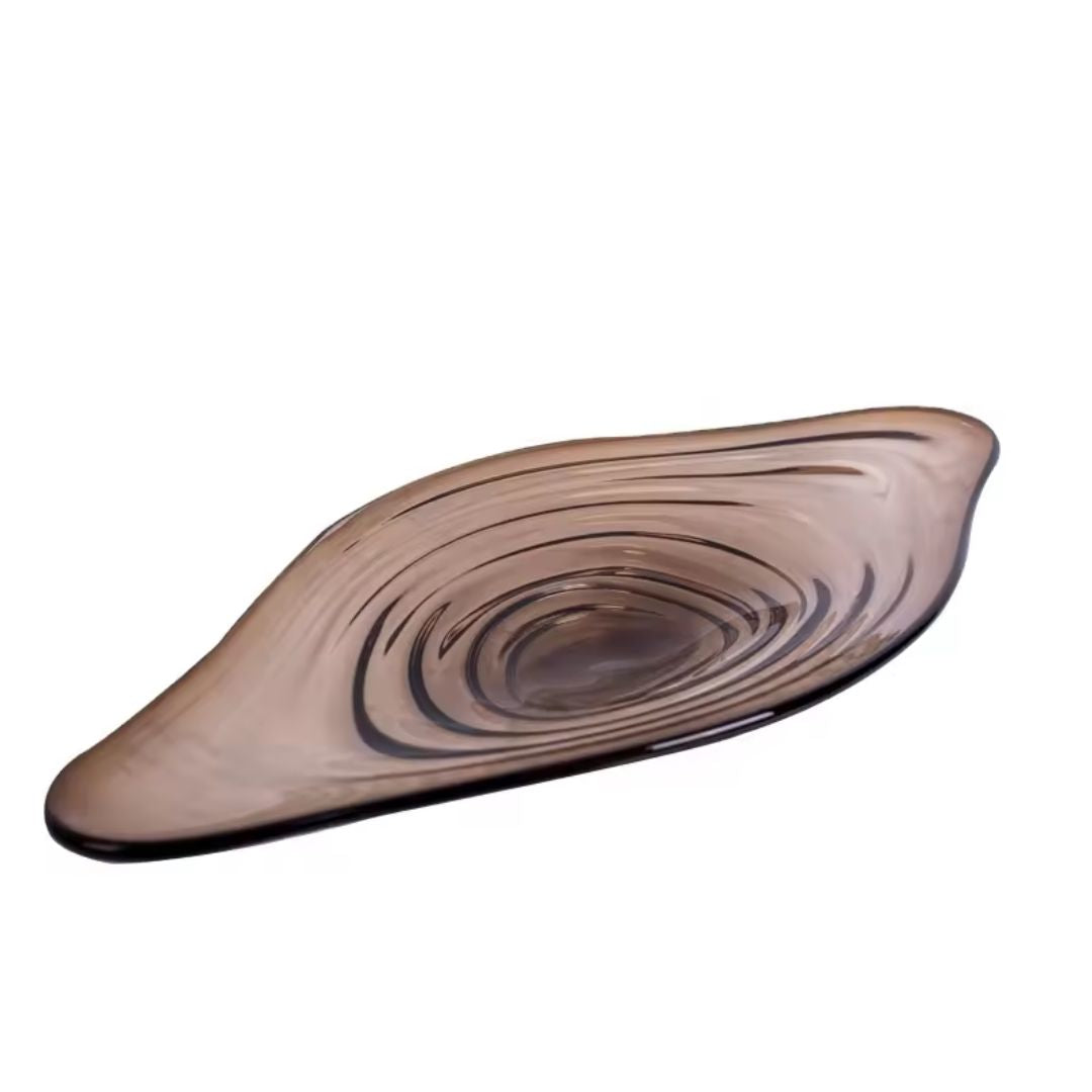 Brown Water Ripper Glass Bowl FB-ZS2057B - Bowls - ebarza Furniture UAE | Shop Modern Furniture in Abu Dhabi & Dubai - مفروشات ايبازرا في الامارات | تسوق اثاث عصري وديكورات مميزة في دبي وابوظبي