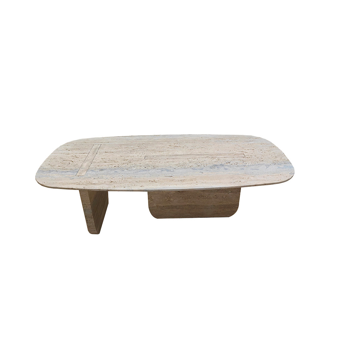 Brussels Travertine Coffee Table - 405CTS - Coffee tables - ebarza Furniture UAE | Shop Modern Furniture in Abu Dhabi & Dubai - مفروشات ايبازرا في الامارات | تسوق اثاث عصري وديكورات مميزة في دبي وابوظبي