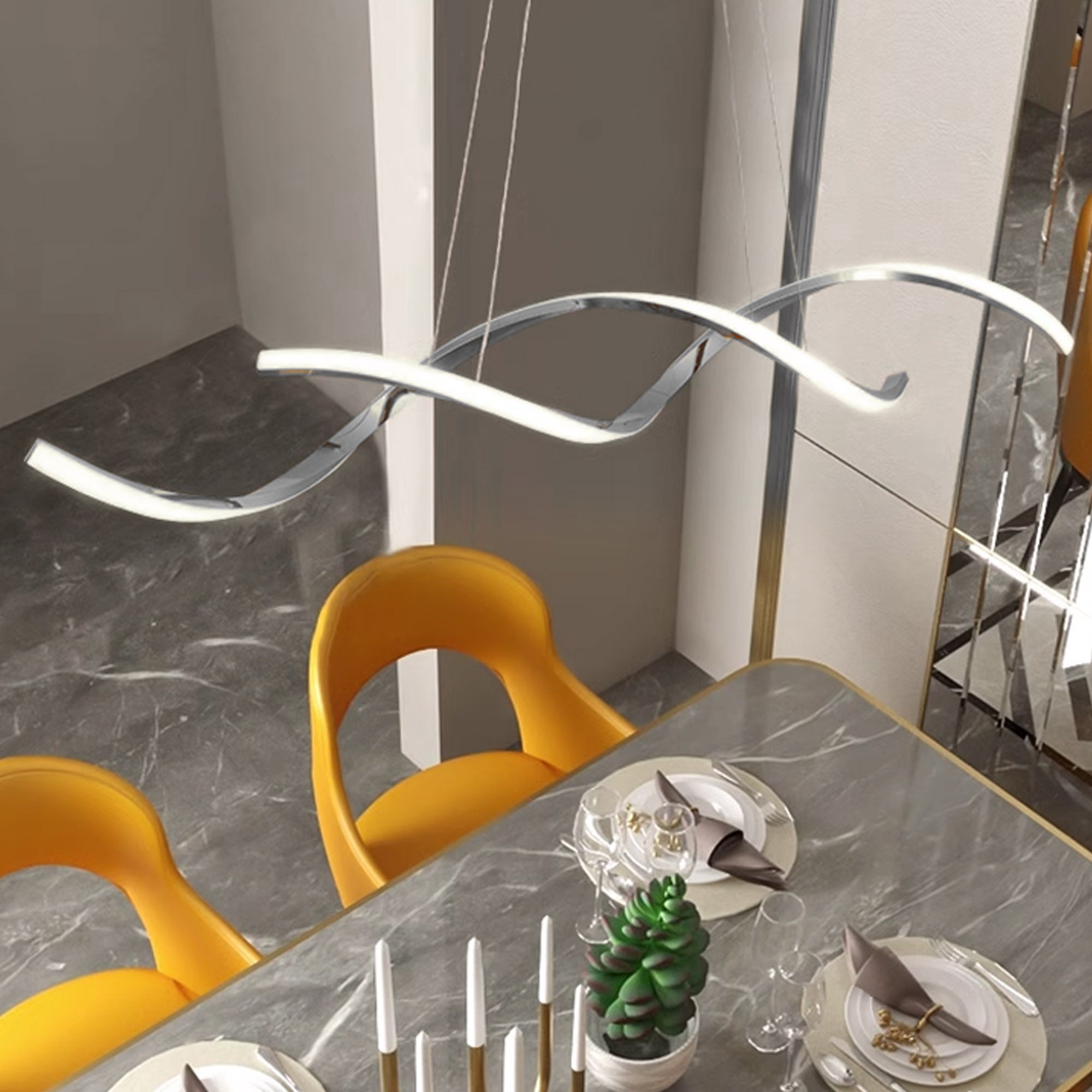 Orbital Symphony Steel Pendant Lamp CY-DD-1046 - Pendant Lamps - ebarza Furniture UAE | Shop Modern Furniture in Abu Dhabi & Dubai - مفروشات ايبازرا في الامارات | تسوق اثاث عصري وديكورات مميزة في دبي وابوظبي