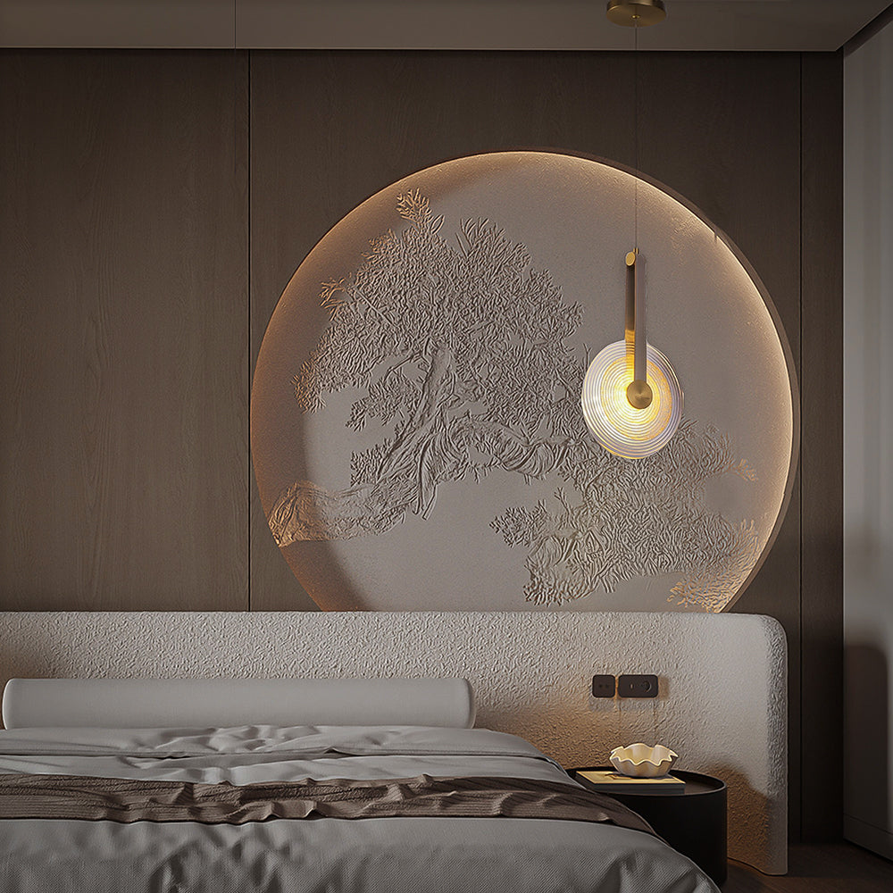 Aqua Gem Pendant Lamp Beige Leather Dia20cm CY-DD-1048/20 -  Pendant Lamps - ebarza Furniture UAE | Shop Modern Furniture in Abu Dhabi & Dubai - مفروشات ايبازرا في الامارات | تسوق اثاث عصري وديكورات مميزة في دبي وابوظبي