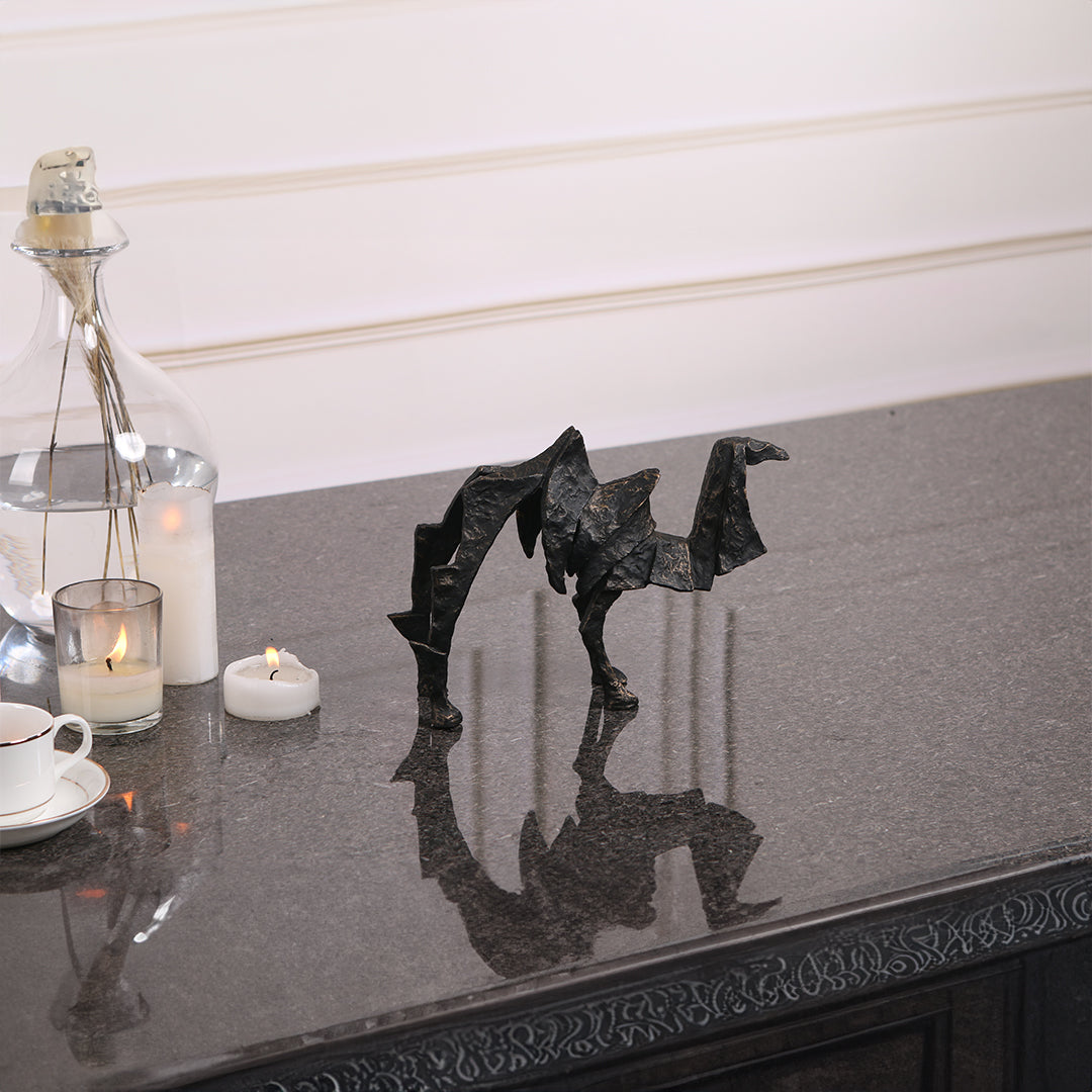 Camel Sculpture KA3066A - Home Decor Figurines - ebarza Furniture UAE | Shop Modern Furniture in Abu Dhabi & Dubai - مفروشات ايبازرا في الامارات | تسوق اثاث عصري وديكورات مميزة في دبي وابوظبي