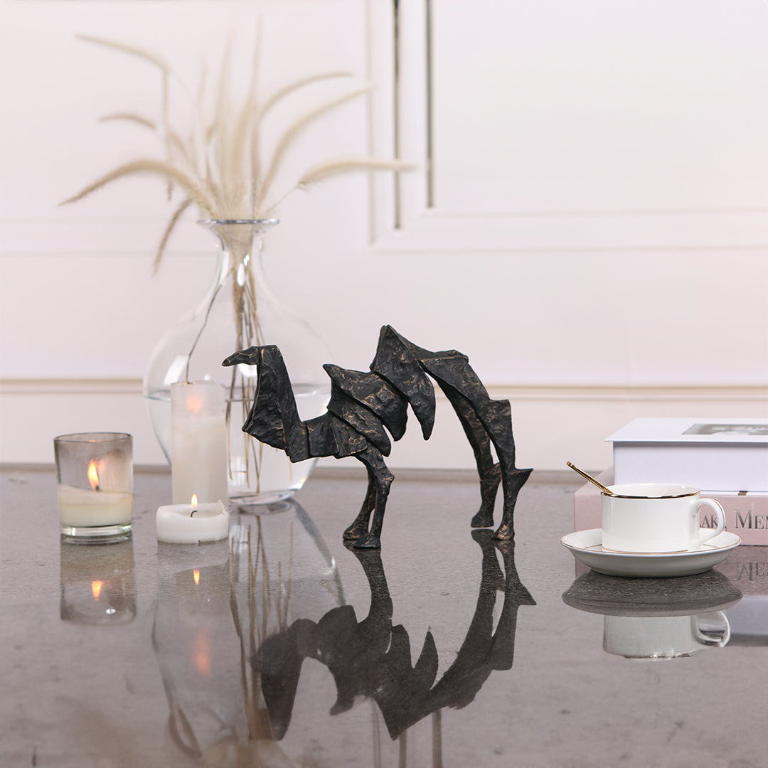 Camel Sculpture KA3066A - Home Decor Figurines - ebarza Furniture UAE | Shop Modern Furniture in Abu Dhabi & Dubai - مفروشات ايبازرا في الامارات | تسوق اثاث عصري وديكورات مميزة في دبي وابوظبي