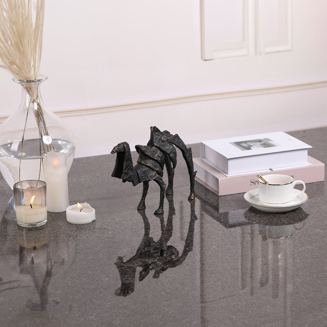 Camel Sculpture KA3066A - Home Decor Figurines - ebarza Furniture UAE | Shop Modern Furniture in Abu Dhabi & Dubai - مفروشات ايبازرا في الامارات | تسوق اثاث عصري وديكورات مميزة في دبي وابوظبي