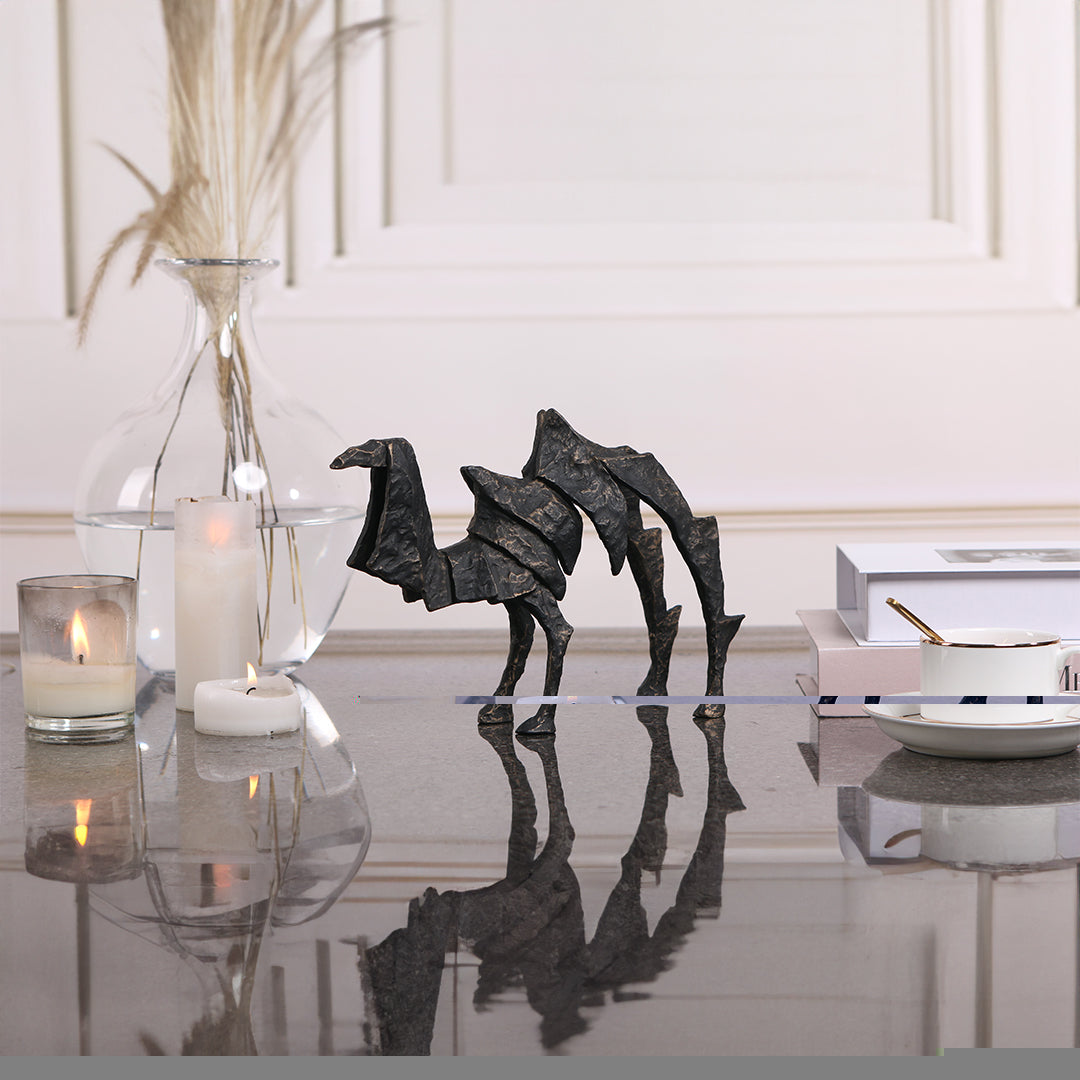 Camel Sculpture KA3066A - Home Decor Figurines - ebarza Furniture UAE | Shop Modern Furniture in Abu Dhabi & Dubai - مفروشات ايبازرا في الامارات | تسوق اثاث عصري وديكورات مميزة في دبي وابوظبي