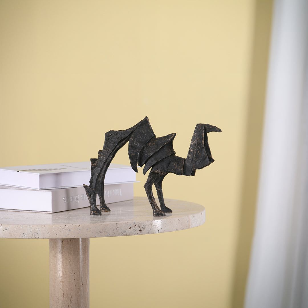 Camel Sculpture KA3066A - Home Decor Figurines - ebarza Furniture UAE | Shop Modern Furniture in Abu Dhabi & Dubai - مفروشات ايبازرا في الامارات | تسوق اثاث عصري وديكورات مميزة في دبي وابوظبي