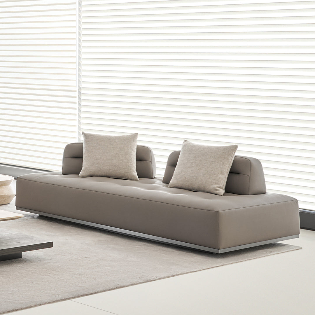 Carmilla 2-Seater Module Without Arm - Leather - MSTV-S015-C2 -  Sofas - ebarza Furniture UAE | Shop Modern Furniture in Abu Dhabi & Dubai - مفروشات ايبازرا في الامارات | تسوق اثاث عصري وديكورات مميزة في دبي وابوظبي