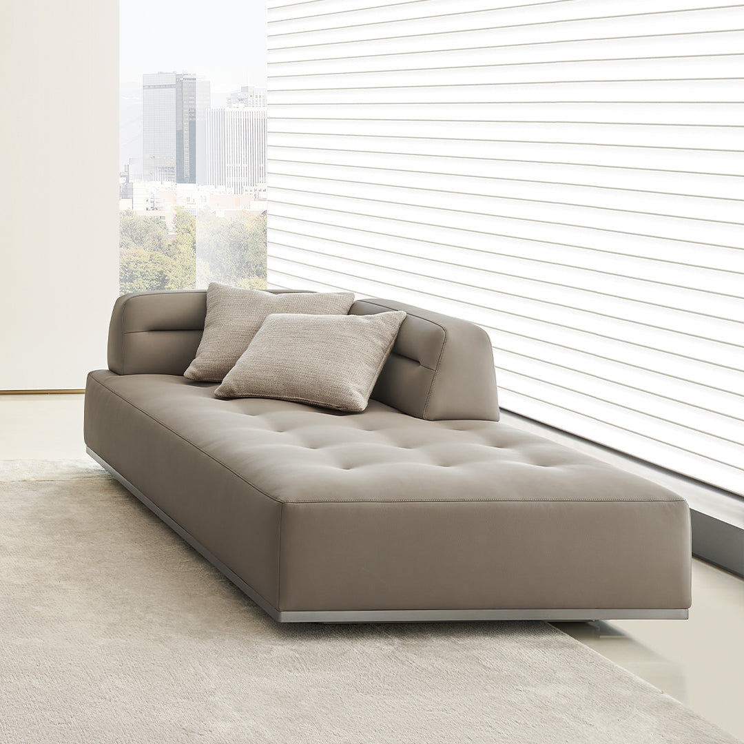 Carmilla 2-Seater Module Without Arm - Leather - MSTV-S015-C2 -  Sofas - ebarza Furniture UAE | Shop Modern Furniture in Abu Dhabi & Dubai - مفروشات ايبازرا في الامارات | تسوق اثاث عصري وديكورات مميزة في دبي وابوظبي