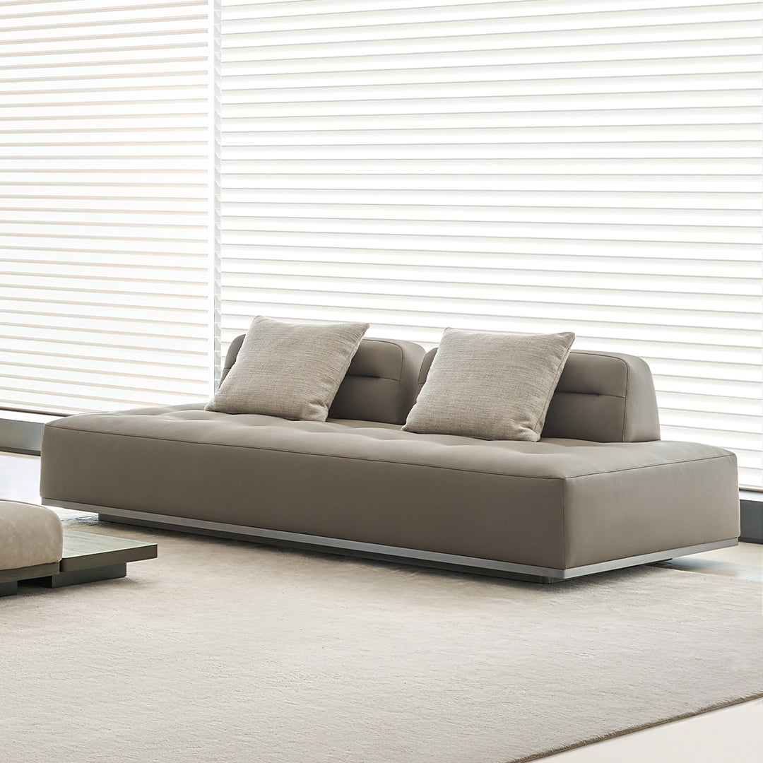 Carmilla 2-Seater Module Without Arm - Leather - MSTV-S015-C2 -  Sofas - ebarza Furniture UAE | Shop Modern Furniture in Abu Dhabi & Dubai - مفروشات ايبازرا في الامارات | تسوق اثاث عصري وديكورات مميزة في دبي وابوظبي