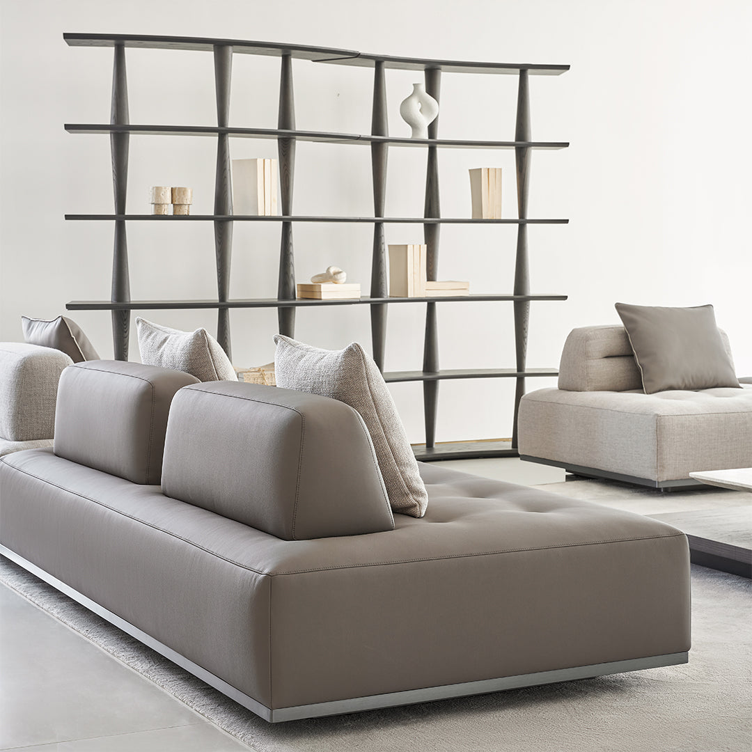 Carmilla 2-Seater Module Without Arm - Leather - MSTV-S015-C2 -  Sofas - ebarza Furniture UAE | Shop Modern Furniture in Abu Dhabi & Dubai - مفروشات ايبازرا في الامارات | تسوق اثاث عصري وديكورات مميزة في دبي وابوظبي