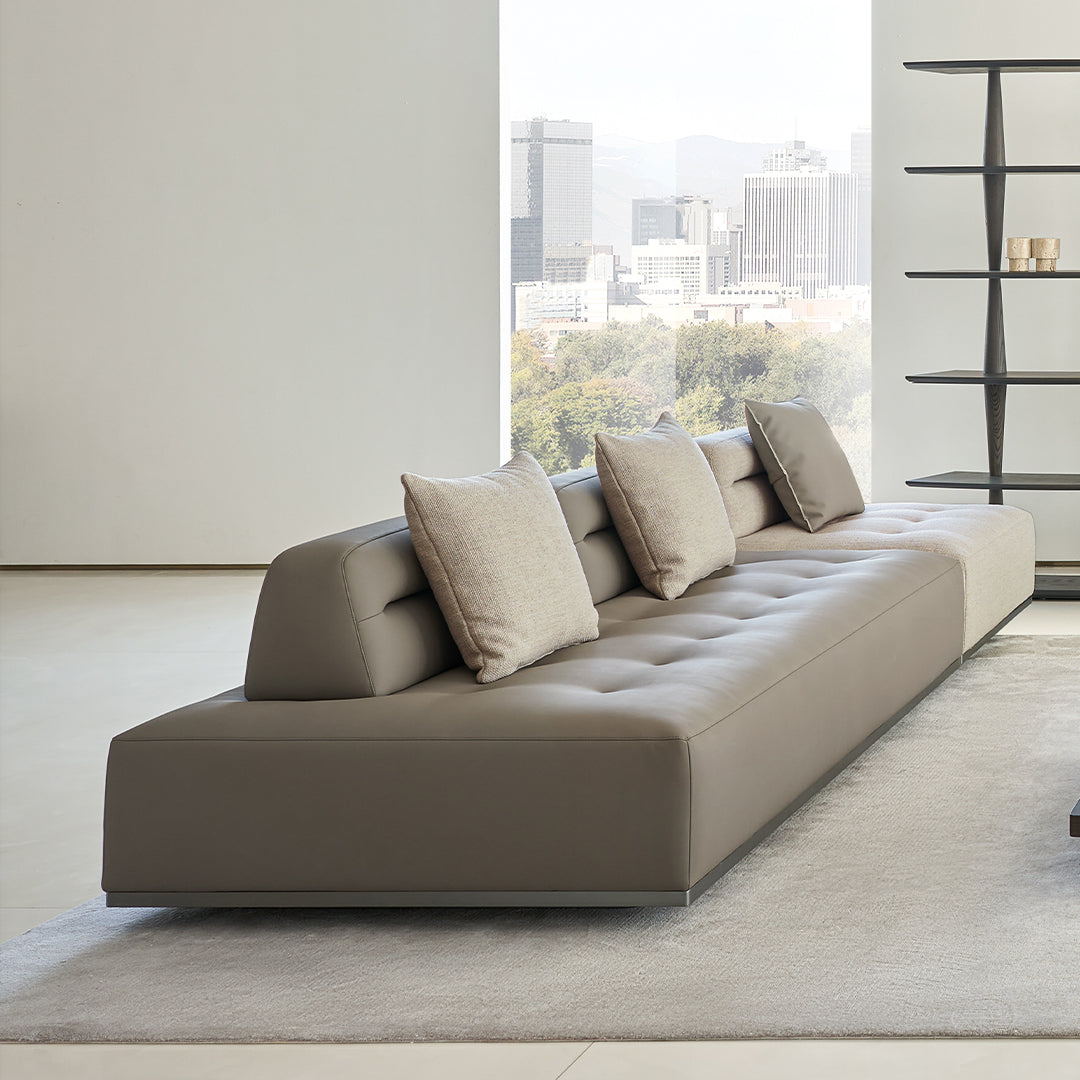 Carmilla 2-Seater Module Without Arm - Leather - MSTV-S015-C2 -  Sofas - ebarza Furniture UAE | Shop Modern Furniture in Abu Dhabi & Dubai - مفروشات ايبازرا في الامارات | تسوق اثاث عصري وديكورات مميزة في دبي وابوظبي