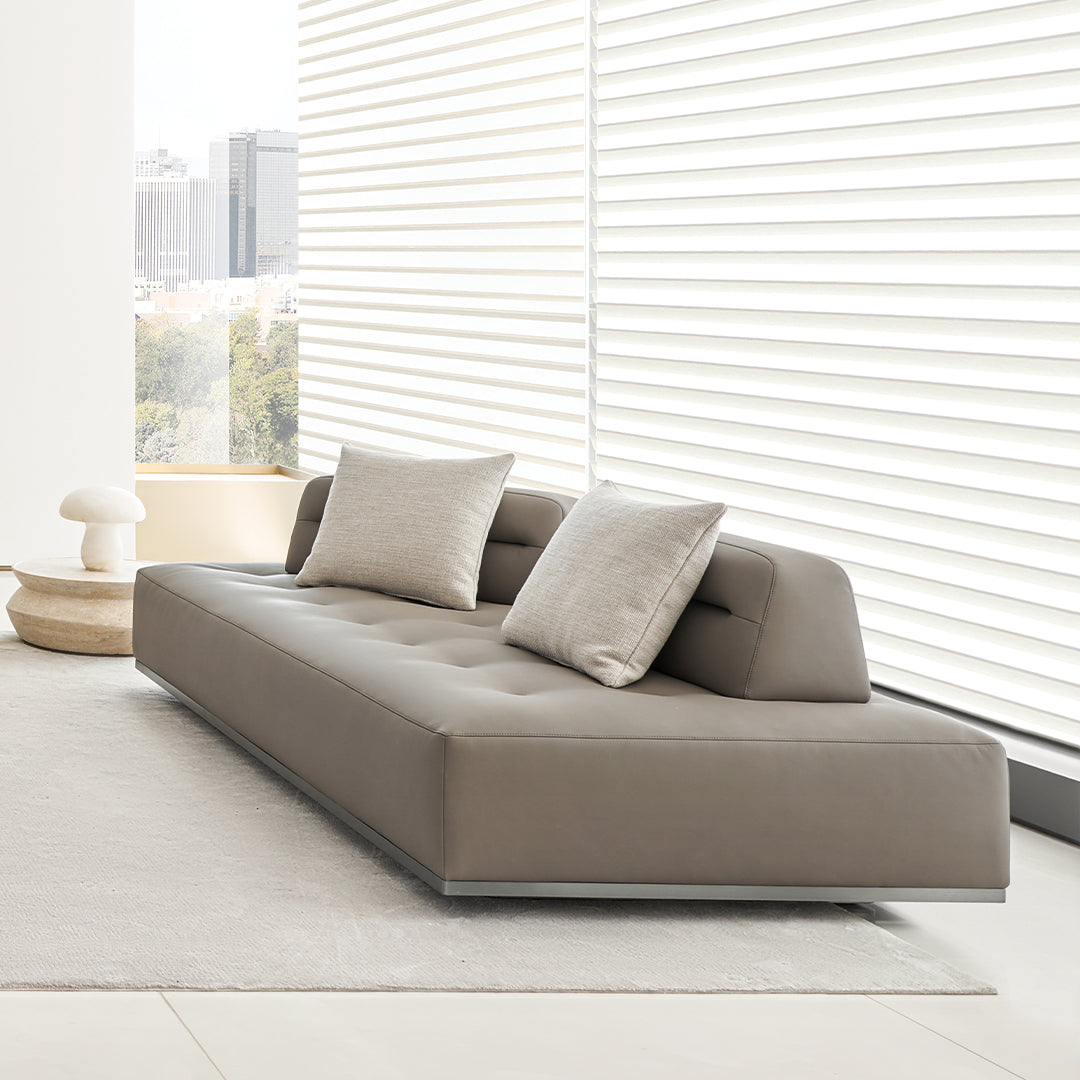 Carmilla 2-Seater Module Without Arm - Leather - MSTV-S015-C2 -  Sofas - ebarza Furniture UAE | Shop Modern Furniture in Abu Dhabi & Dubai - مفروشات ايبازرا في الامارات | تسوق اثاث عصري وديكورات مميزة في دبي وابوظبي