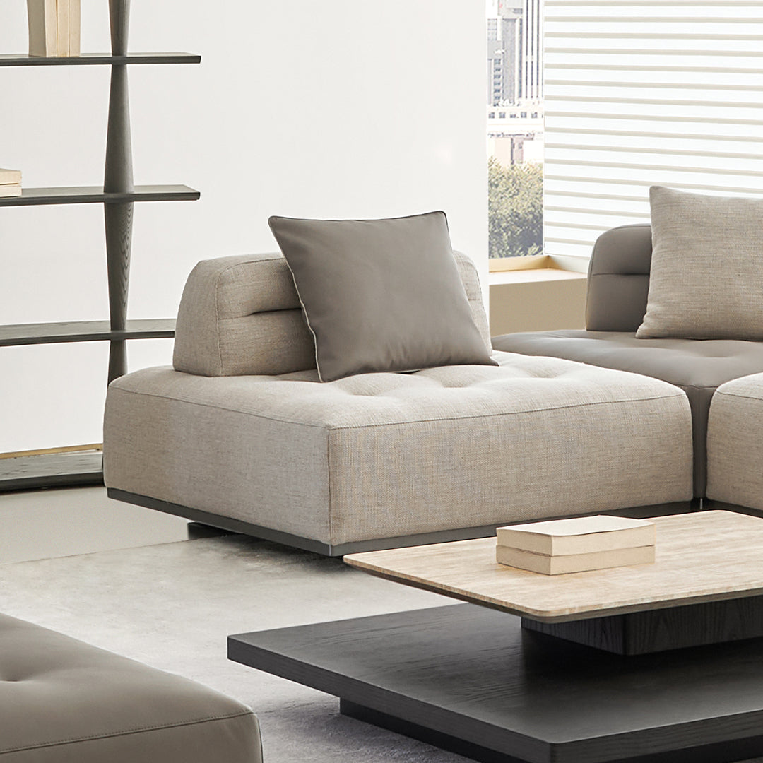 Pre-order 120 Days Delivery Carmilla Single Seater Module Without Arm - Fabric - MSTV-S015-D -  Sofas - ebarza Furniture UAE | Shop Modern Furniture in Abu Dhabi & Dubai - مفروشات ايبازرا في الامارات | تسوق اثاث عصري وديكورات مميزة في دبي وابوظبي