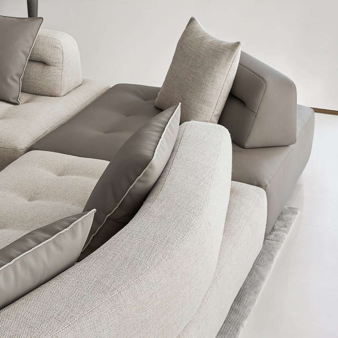 Carmilla Single Seater Module Without Arm - Leather - MSTV-S015-C1 - Sofas - ebarza Furniture UAE | Shop Modern Furniture in Abu Dhabi & Dubai - مفروشات ايبازرا في الامارات | تسوق اثاث عصري وديكورات مميزة في دبي وابوظبي