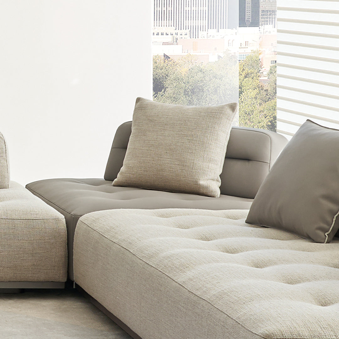 Carmilla Single Seater Module Without Arm - Leather - MSTV-S015-C1 - Sofas - ebarza Furniture UAE | Shop Modern Furniture in Abu Dhabi & Dubai - مفروشات ايبازرا في الامارات | تسوق اثاث عصري وديكورات مميزة في دبي وابوظبي