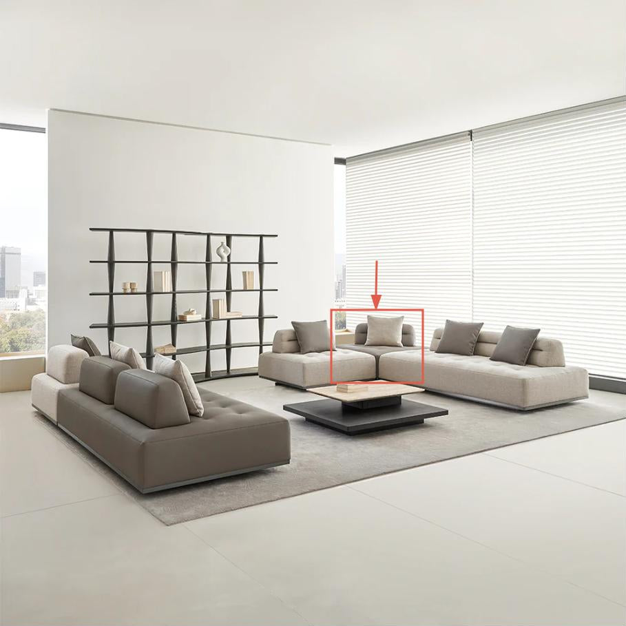 Carmilla Single Seater Module Without Arm - Leather - MSTV-S015-C1 - Sofas - ebarza Furniture UAE | Shop Modern Furniture in Abu Dhabi & Dubai - مفروشات ايبازرا في الامارات | تسوق اثاث عصري وديكورات مميزة في دبي وابوظبي