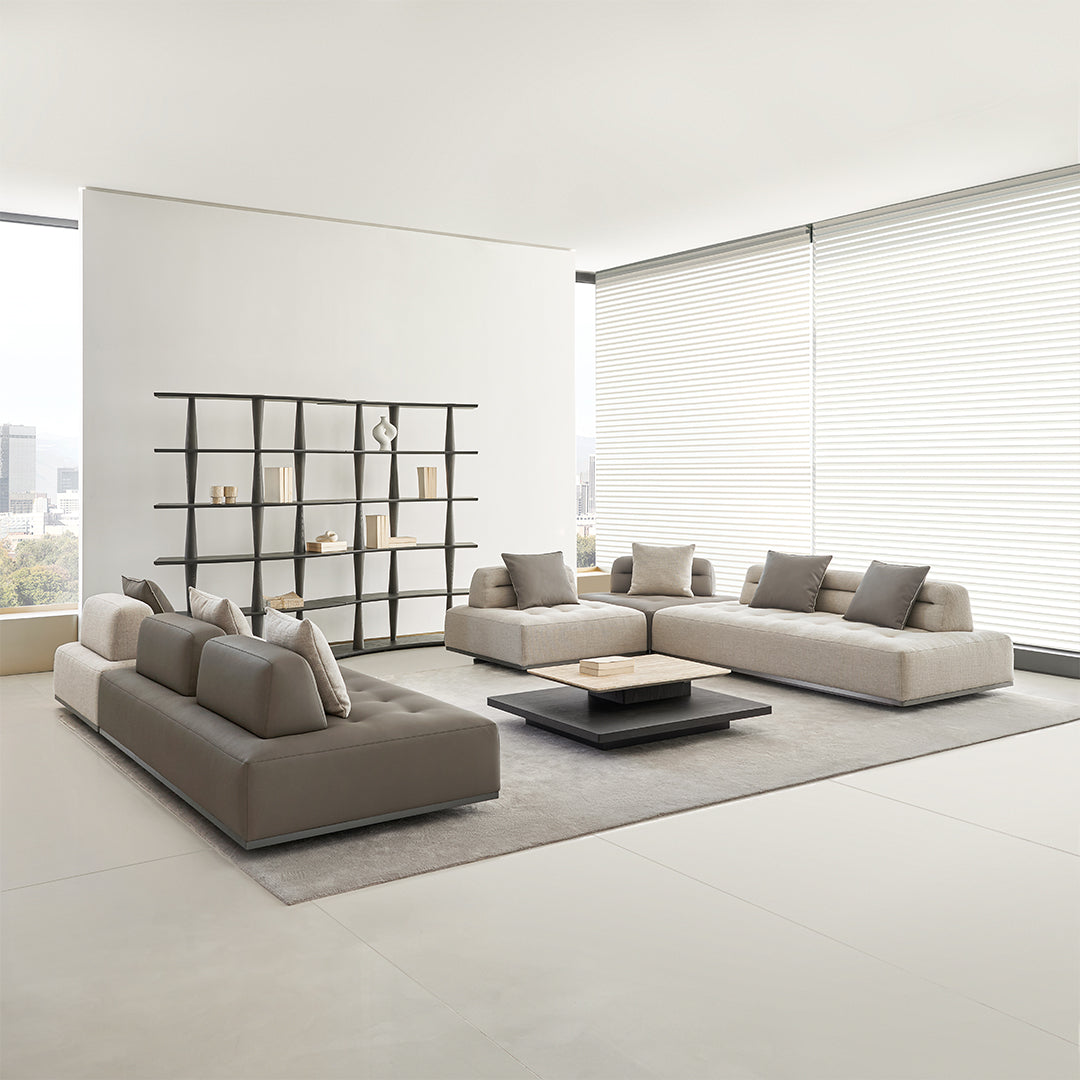 Carmilla 2-Seater Module Without Arm - Leather - MSTV-S015-C2 -  Sofas - ebarza Furniture UAE | Shop Modern Furniture in Abu Dhabi & Dubai - مفروشات ايبازرا في الامارات | تسوق اثاث عصري وديكورات مميزة في دبي وابوظبي