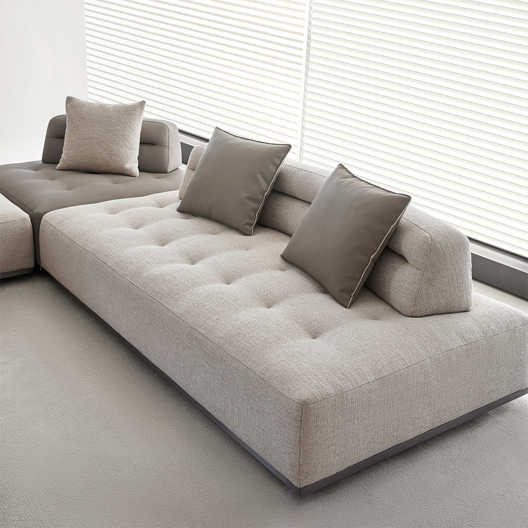 Carmilla Single Seater Module Without Arm - Leather - MSTV-S015-C1 - Sofas - ebarza Furniture UAE | Shop Modern Furniture in Abu Dhabi & Dubai - مفروشات ايبازرا في الامارات | تسوق اثاث عصري وديكورات مميزة في دبي وابوظبي