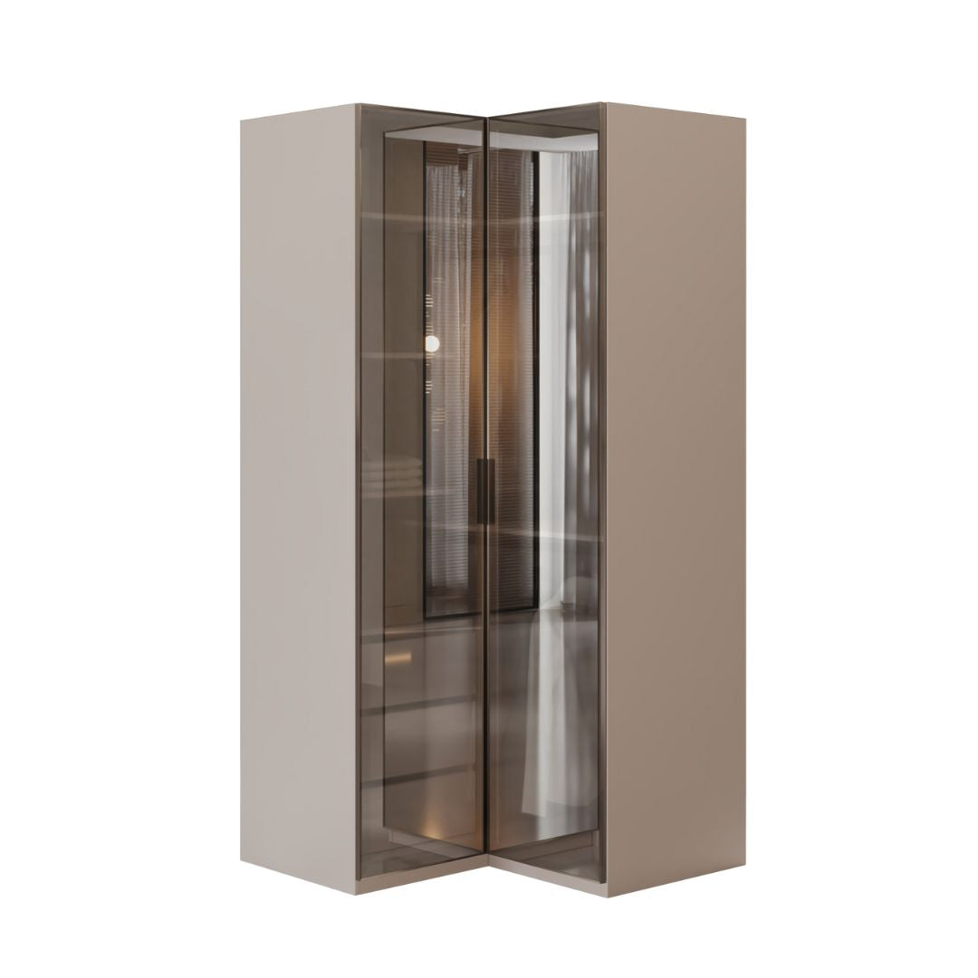 Pre-order 25 Days Delivery Cashmere  CORNER WARDROBE 2 DOORS -  Cabinets - ebarza Furniture UAE | Shop Modern Furniture in Abu Dhabi & Dubai - مفروشات ايبازرا في الامارات | تسوق اثاث عصري وديكورات مميزة في دبي وابوظبي