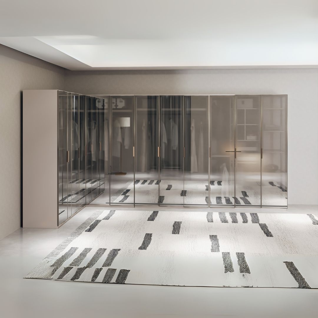 Pre-order 25 Days Delivery Cashmere  CORNER WARDROBE 4 DOORS ACCORDION -  Cabinets - ebarza Furniture UAE | Shop Modern Furniture in Abu Dhabi & Dubai - مفروشات ايبازرا في الامارات | تسوق اثاث عصري وديكورات مميزة في دبي وابوظبي