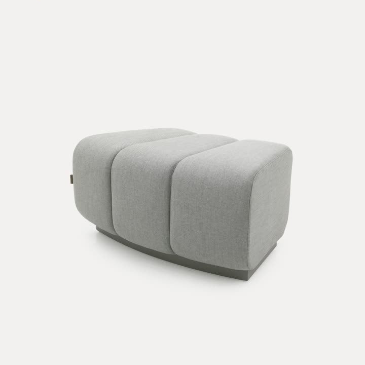 Pre-order 15 Days Delivery Chameleon Sofa Curved Pouf - H-5228-Ottoman - Sofas - ebarza Furniture UAE | Shop Modern Furniture in Abu Dhabi & Dubai - مفروشات ايبازرا في الامارات | تسوق اثاث عصري وديكورات مميزة في دبي وابوظبي