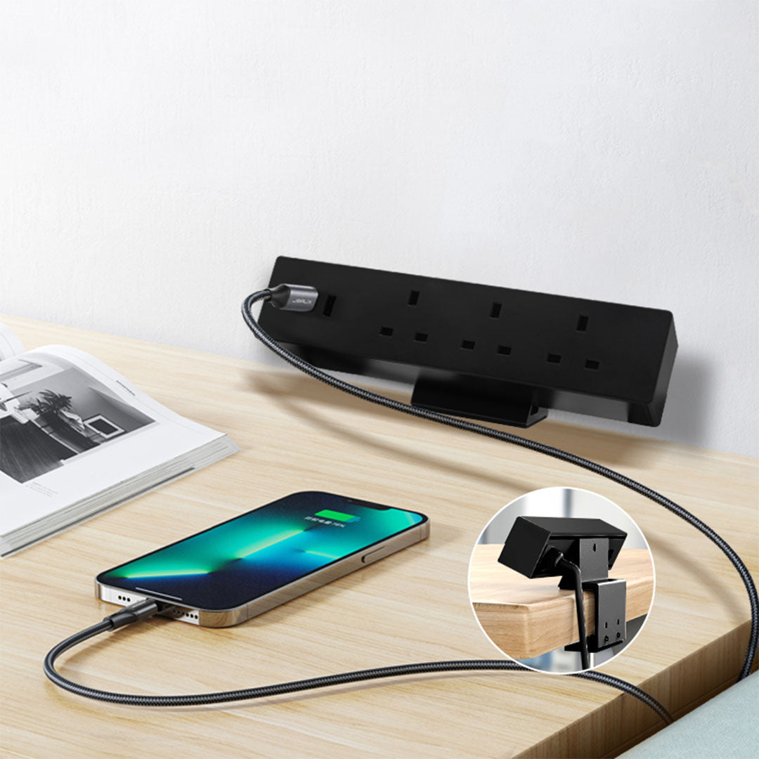 Clamp On Socket JXB032B - Black - Power Sockets - ebarza Furniture UAE | Shop Modern Furniture in Abu Dhabi & Dubai - مفروشات ايبازرا في الامارات | تسوق اثاث عصري وديكورات مميزة في دبي وابوظبي