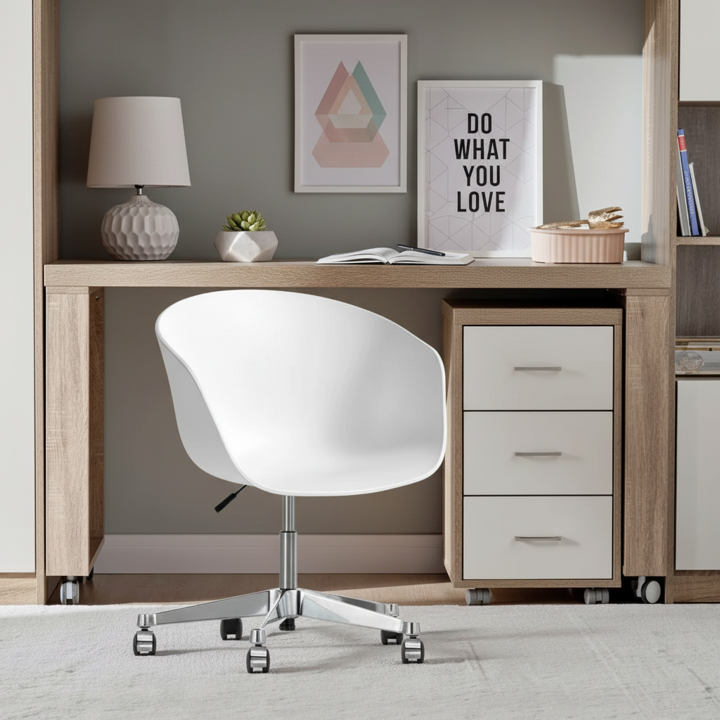 Classic Plastic & Aluminum Office Chair Of-Pc-125E Seat-W