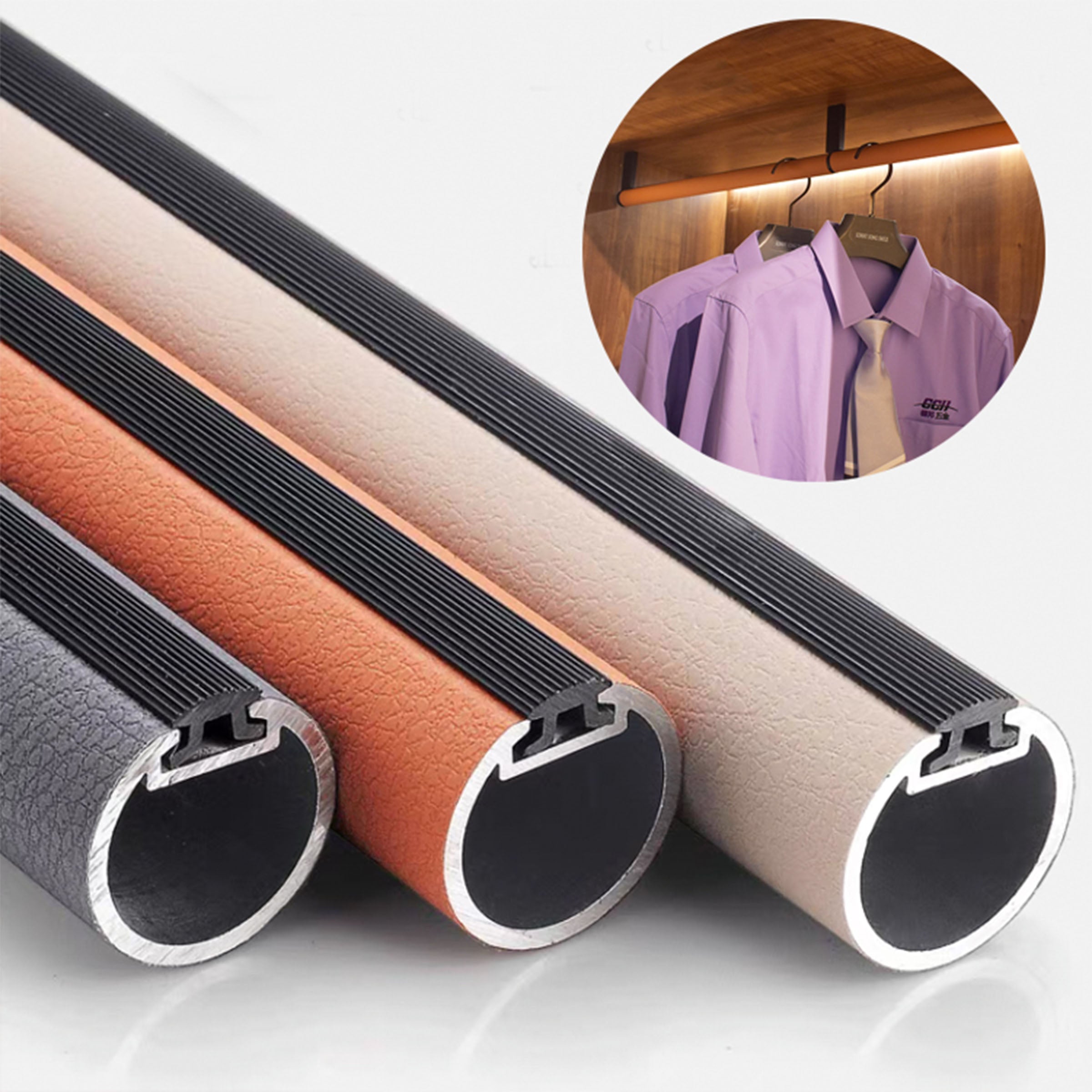 Round Tube CH2-AL019-Orange-D:29mm-3m/pcs - Hangers - ebarza Furniture UAE | Shop Modern Furniture in Abu Dhabi & Dubai - مفروشات ايبازرا في الامارات | تسوق اثاث عصري وديكورات مميزة في دبي وابوظبي