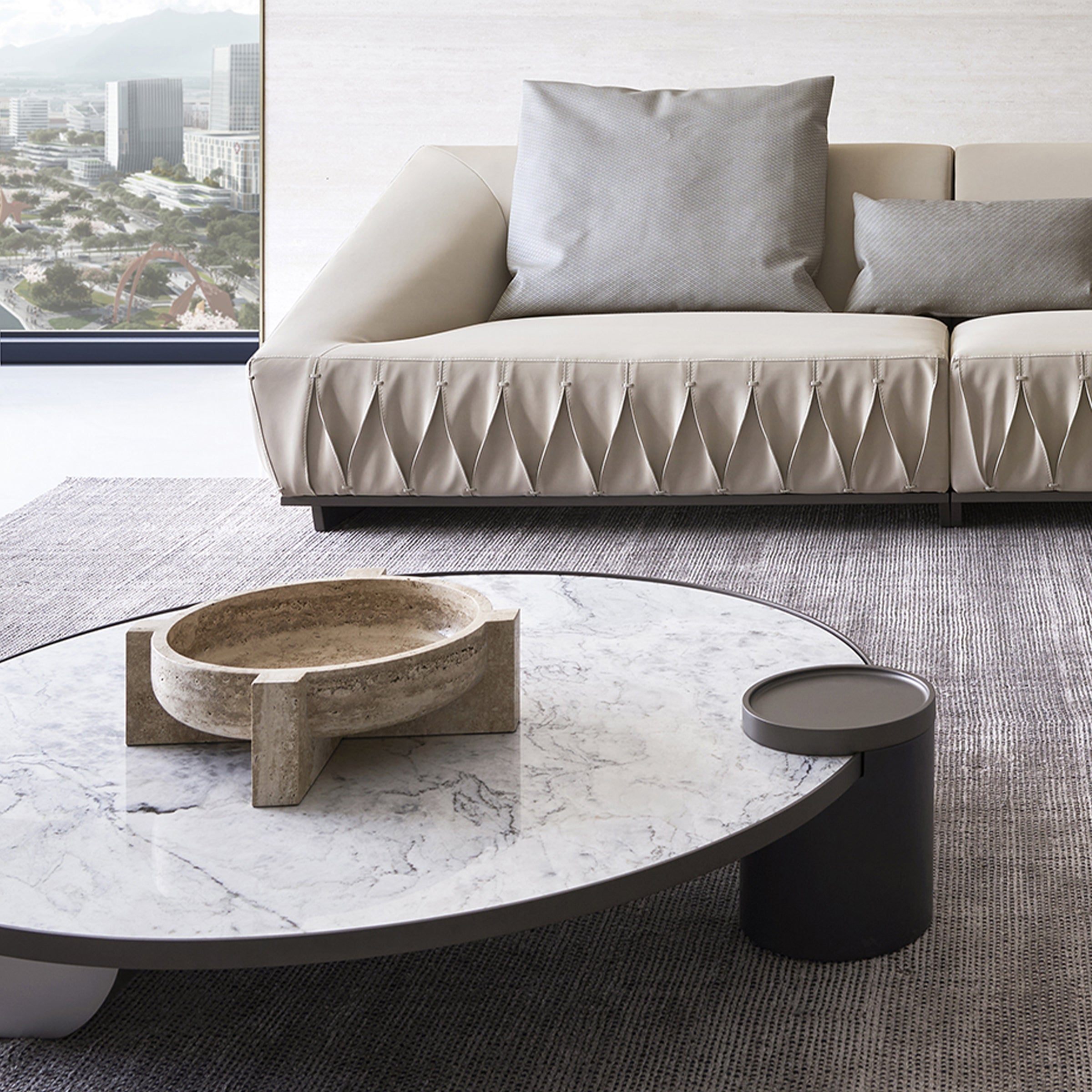 Display Item - Desert Marble Coffee Table BMBO-CJ80241-Nakheel -  DISPLAY ITEM - ebarza Furniture UAE | Shop Modern Furniture in Abu Dhabi & Dubai - مفروشات ايبازرا في الامارات | تسوق اثاث عصري وديكورات مميزة في دبي وابوظبي