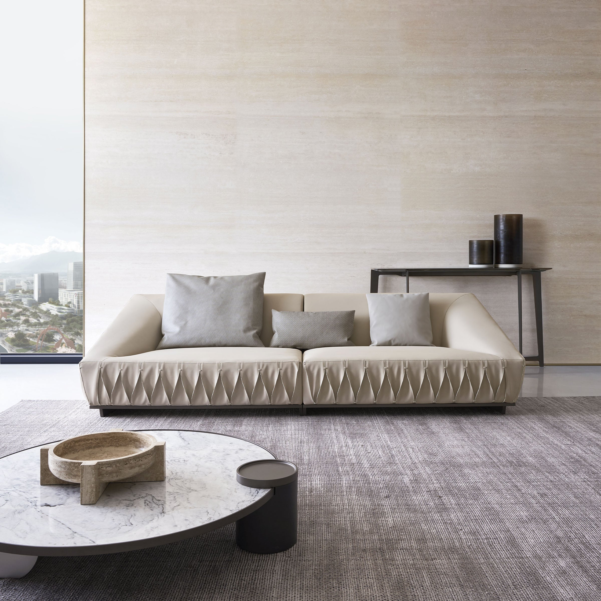 Display Item - Desert Marble Coffee Table BMBO-CJ80241-Nakheel -  DISPLAY ITEM - ebarza Furniture UAE | Shop Modern Furniture in Abu Dhabi & Dubai - مفروشات ايبازرا في الامارات | تسوق اثاث عصري وديكورات مميزة في دبي وابوظبي