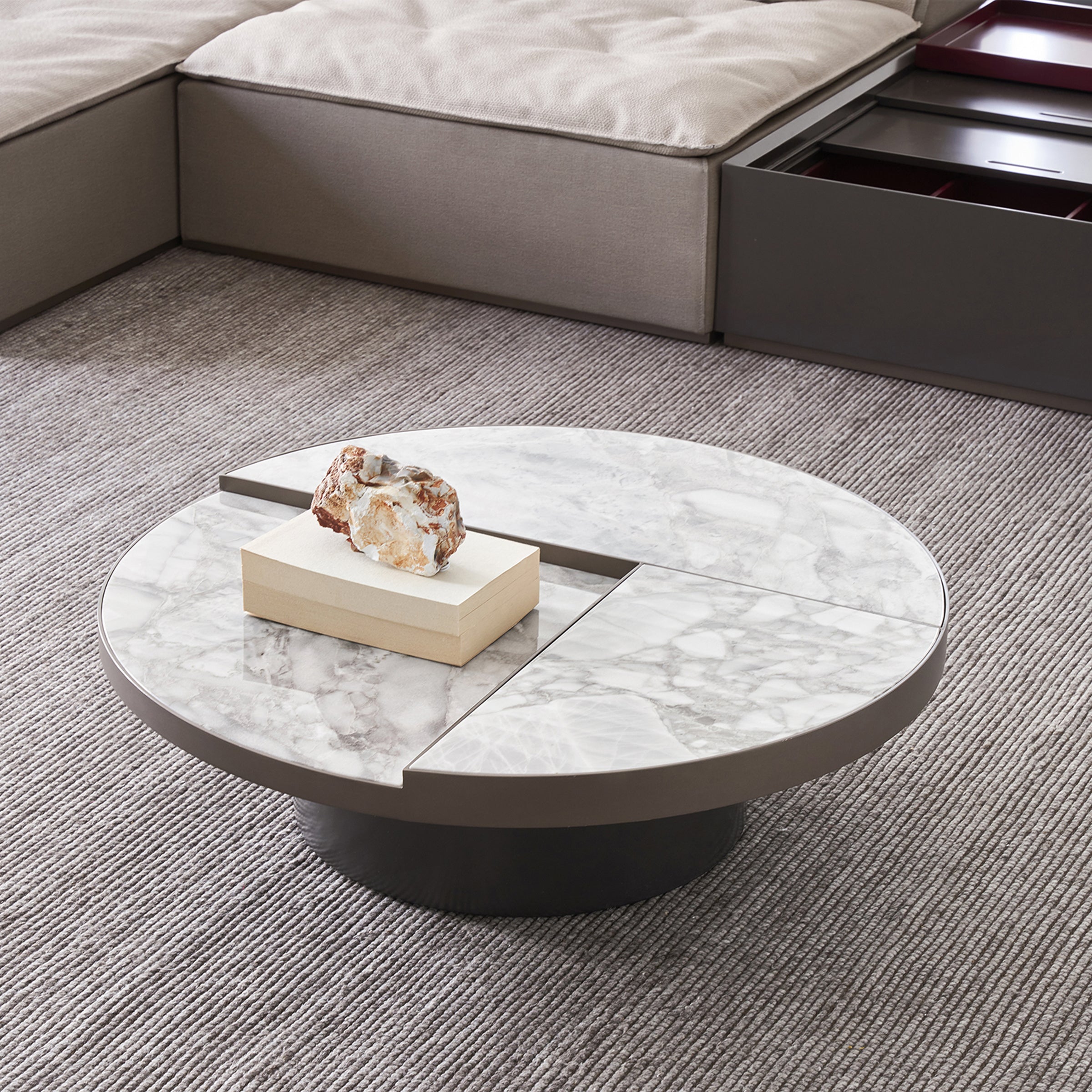 Desert Marble Coffee Table  BMBO- CJ8061 -  Coffee tables - ebarza Furniture UAE | Shop Modern Furniture in Abu Dhabi & Dubai - مفروشات ايبازرا في الامارات | تسوق اثاث عصري وديكورات مميزة في دبي وابوظبي