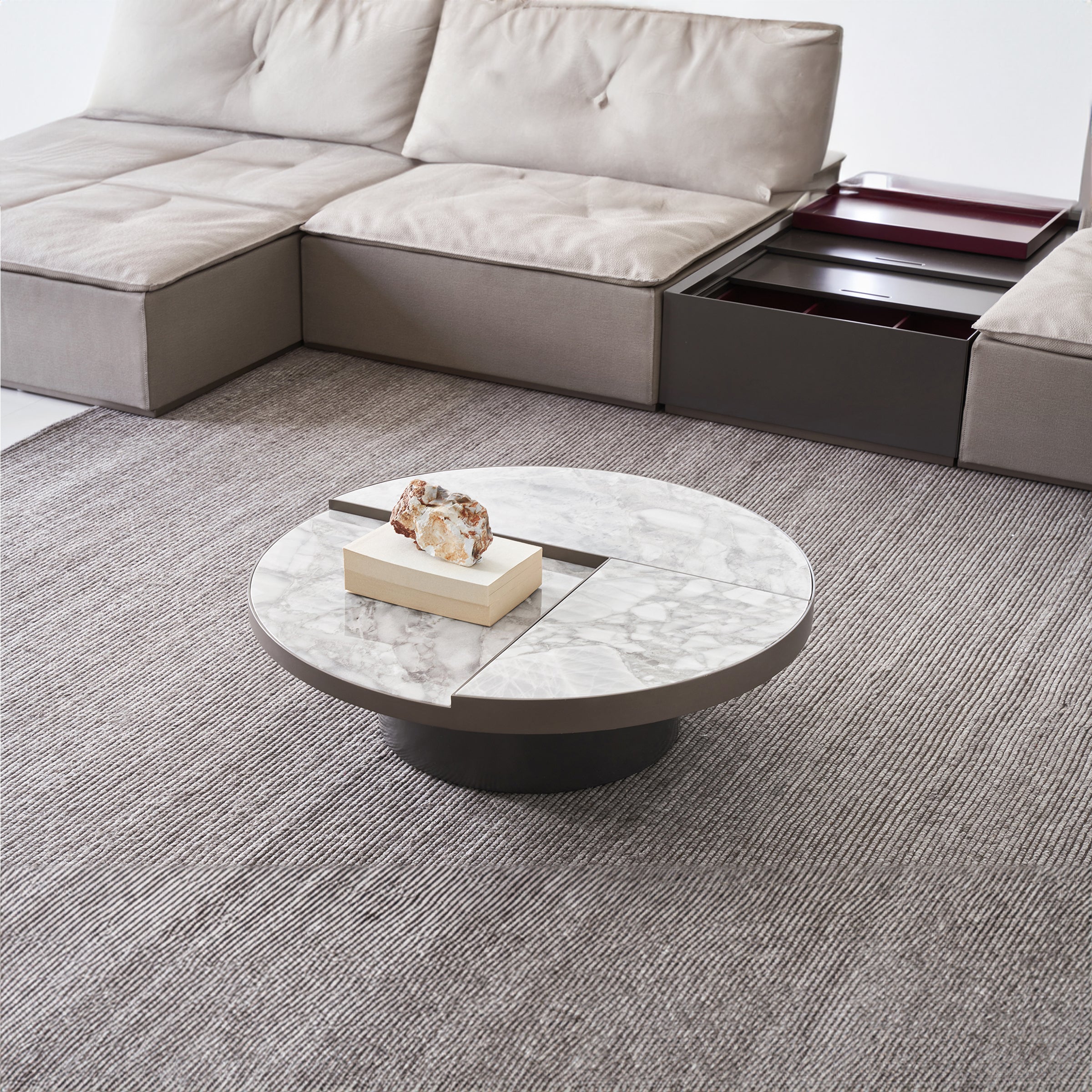 Desert Marble Coffee Table BMBO- CJ8061 - Coffee tables - ebarza Furniture UAE | Shop Modern Furniture in Abu Dhabi & Dubai - مفروشات ايبازرا في الامارات | تسوق اثاث عصري وديكورات مميزة في دبي وابوظبي