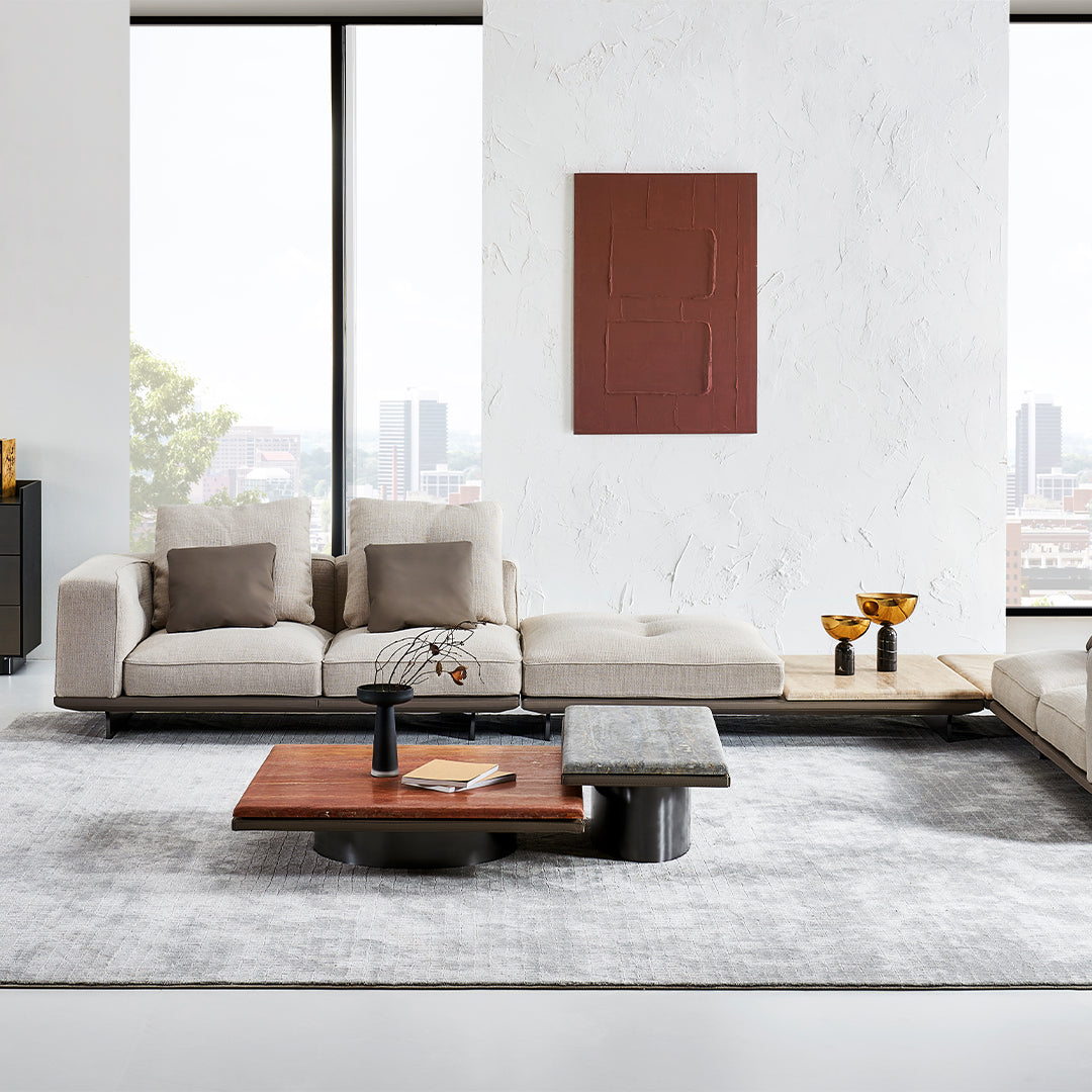 Pre-order 25 Days Delivery Avenor Brown Travertine Side Table C-SF091-Brown - Coffee Tables - ebarza Furniture UAE | Shop Modern Furniture in Abu Dhabi & Dubai - مفروشات ايبازرا في الامارات | تسوق اثاث عصري وديكورات مميزة في دبي وابوظبي