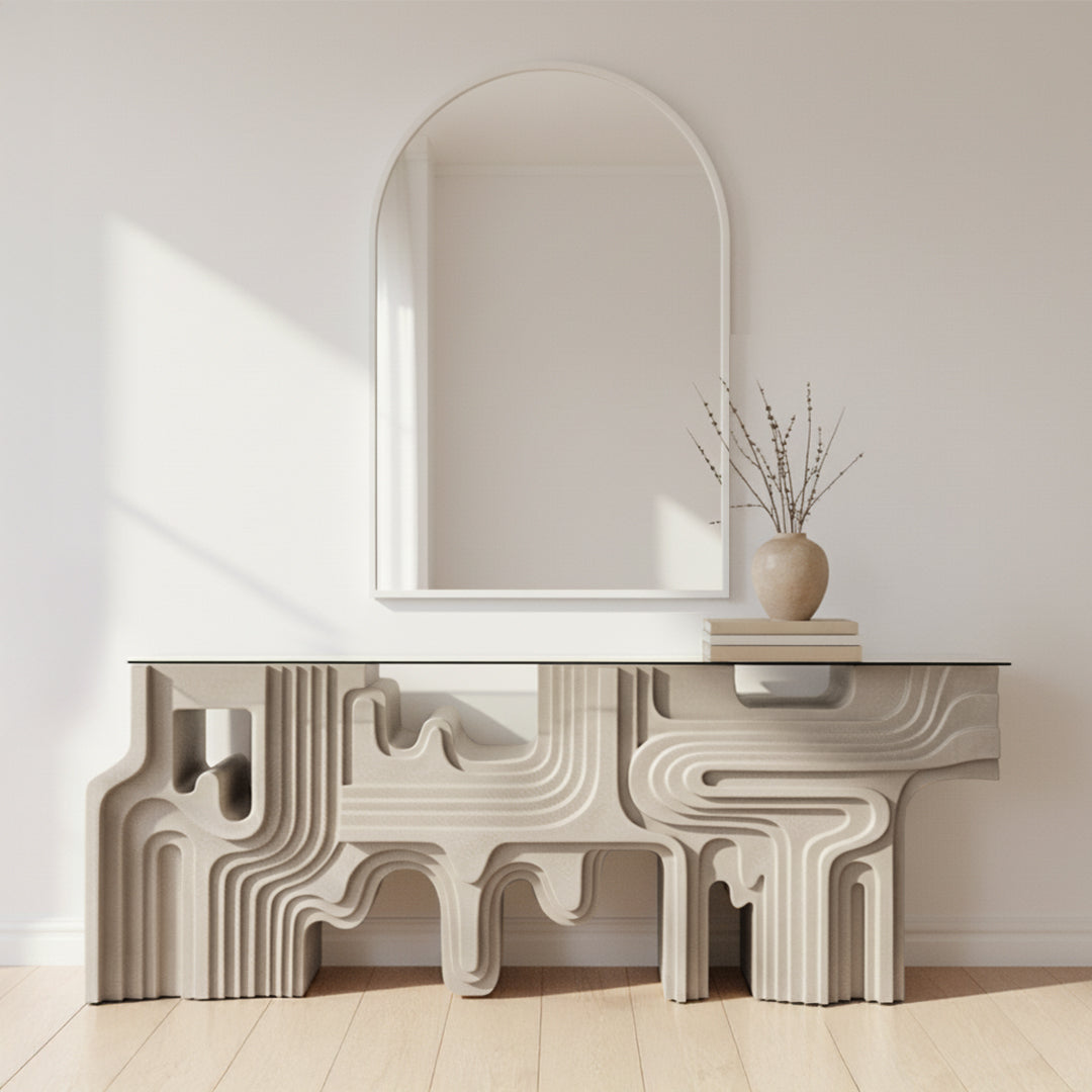 Rhapsody Console Table PC-4009-01 - Cream - Consoles - ebarza Furniture UAE | Shop Modern Furniture in Abu Dhabi & Dubai - مفروشات ايبازرا في الامارات | تسوق اثاث عصري وديكورات مميزة في دبي وابوظبي