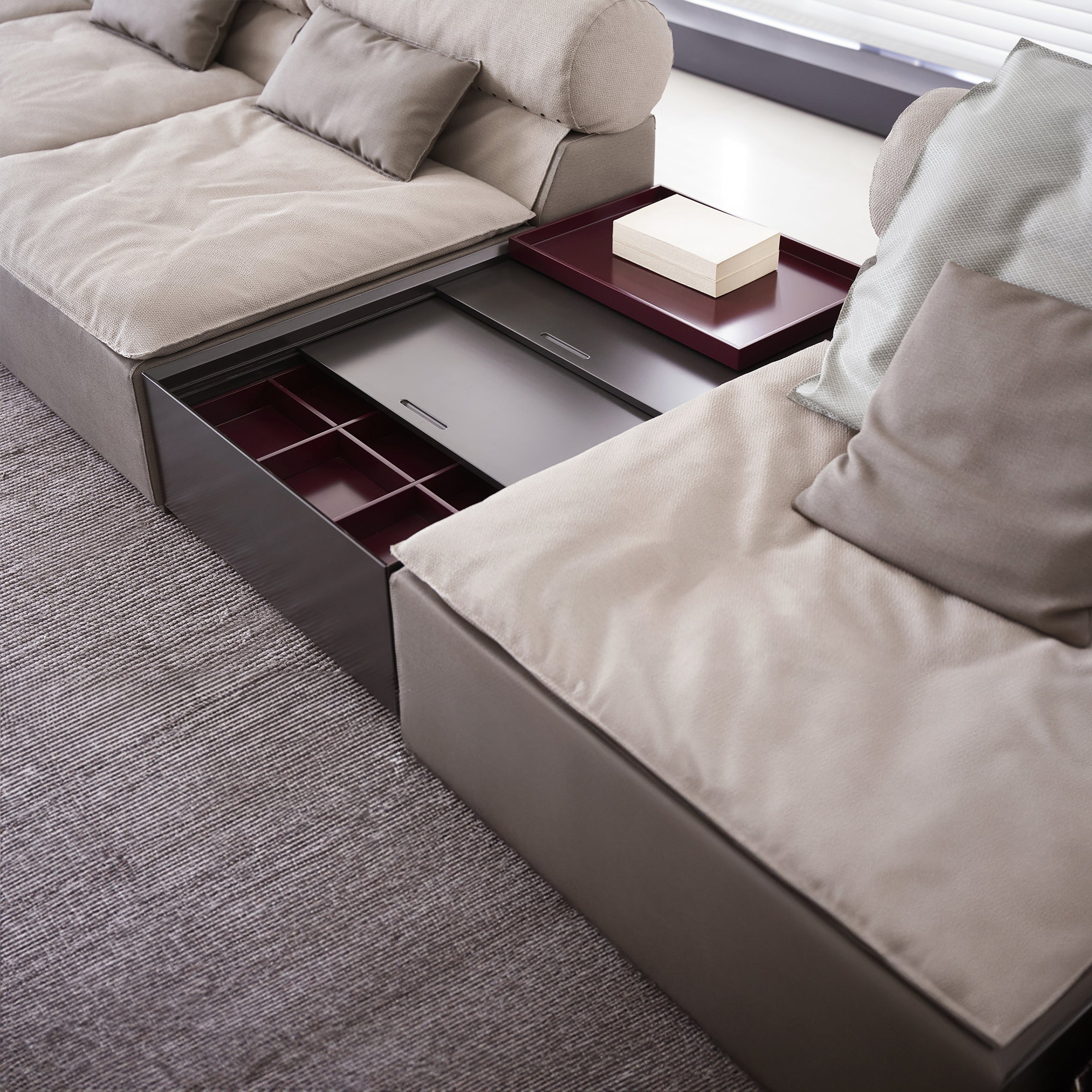 ebarza Corner Sofa AMBO- S80197 - Sofas - ebarza Furniture UAE | Shop Modern Furniture in Abu Dhabi & Dubai - مفروشات ايبازرا في الامارات | تسوق اثاث عصري وديكورات مميزة في دبي وابوظبي