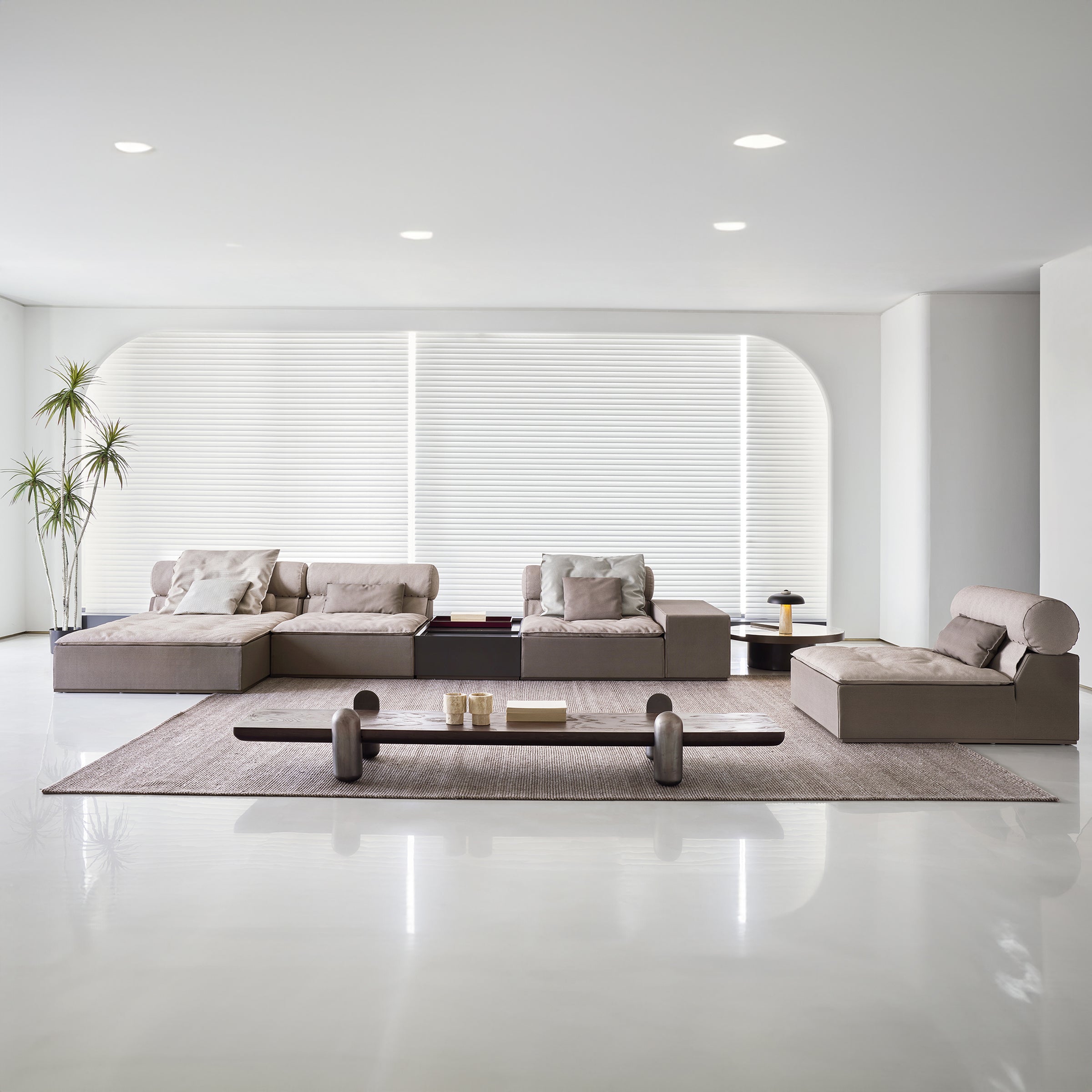 ebarza Corner Sofa AMBO- S80197 - Sofas - ebarza Furniture UAE | Shop Modern Furniture in Abu Dhabi & Dubai - مفروشات ايبازرا في الامارات | تسوق اثاث عصري وديكورات مميزة في دبي وابوظبي